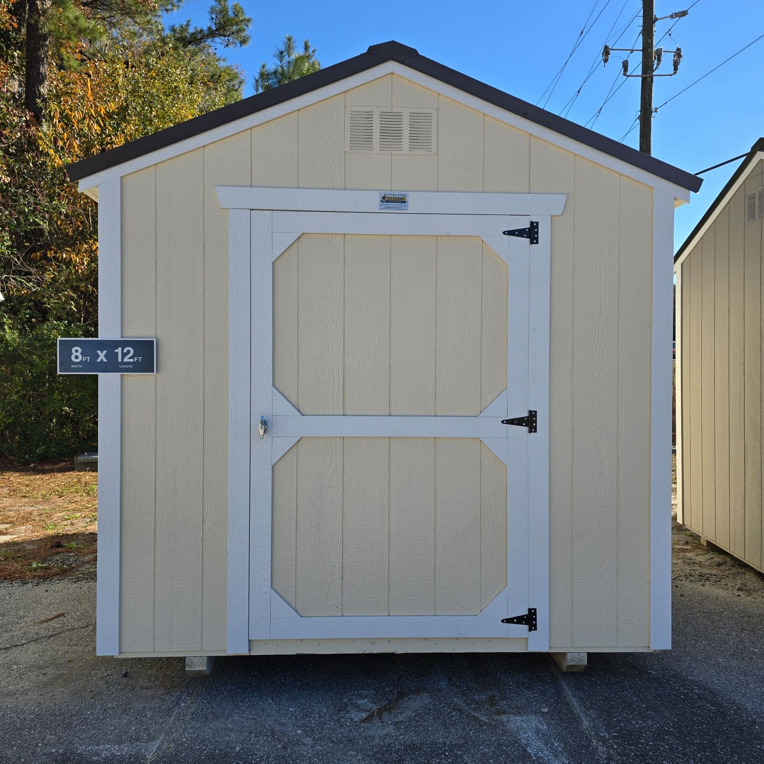 08x12 Utility Shed-Front Entrance