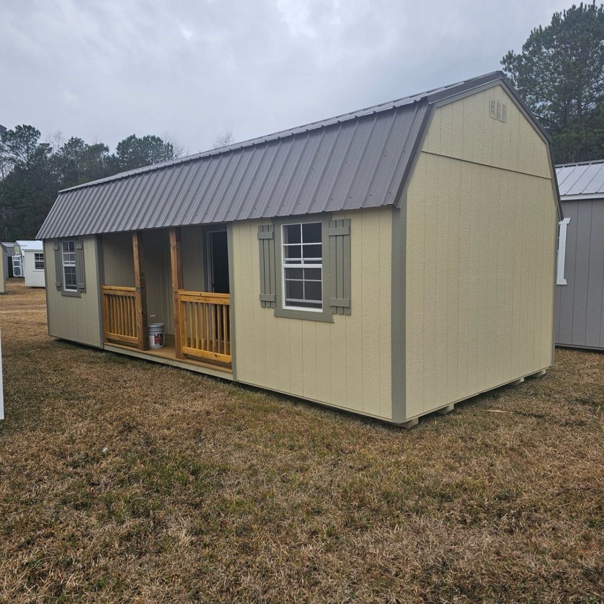 12x28 Lofted Barn - Center Porch Pkg