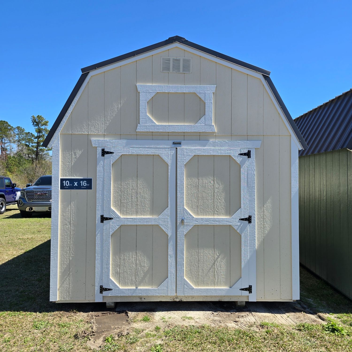 10x16 Lofted Barn-Front Entrance