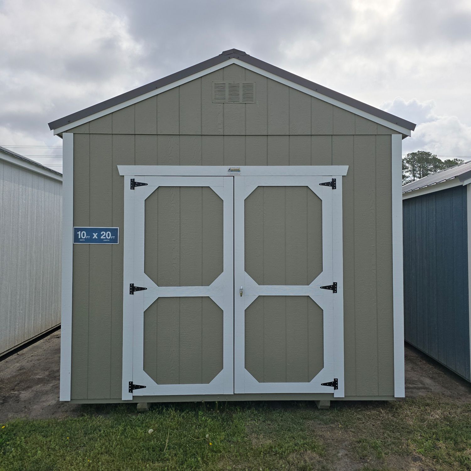 10x20 Utility Shed-Front Entrance
