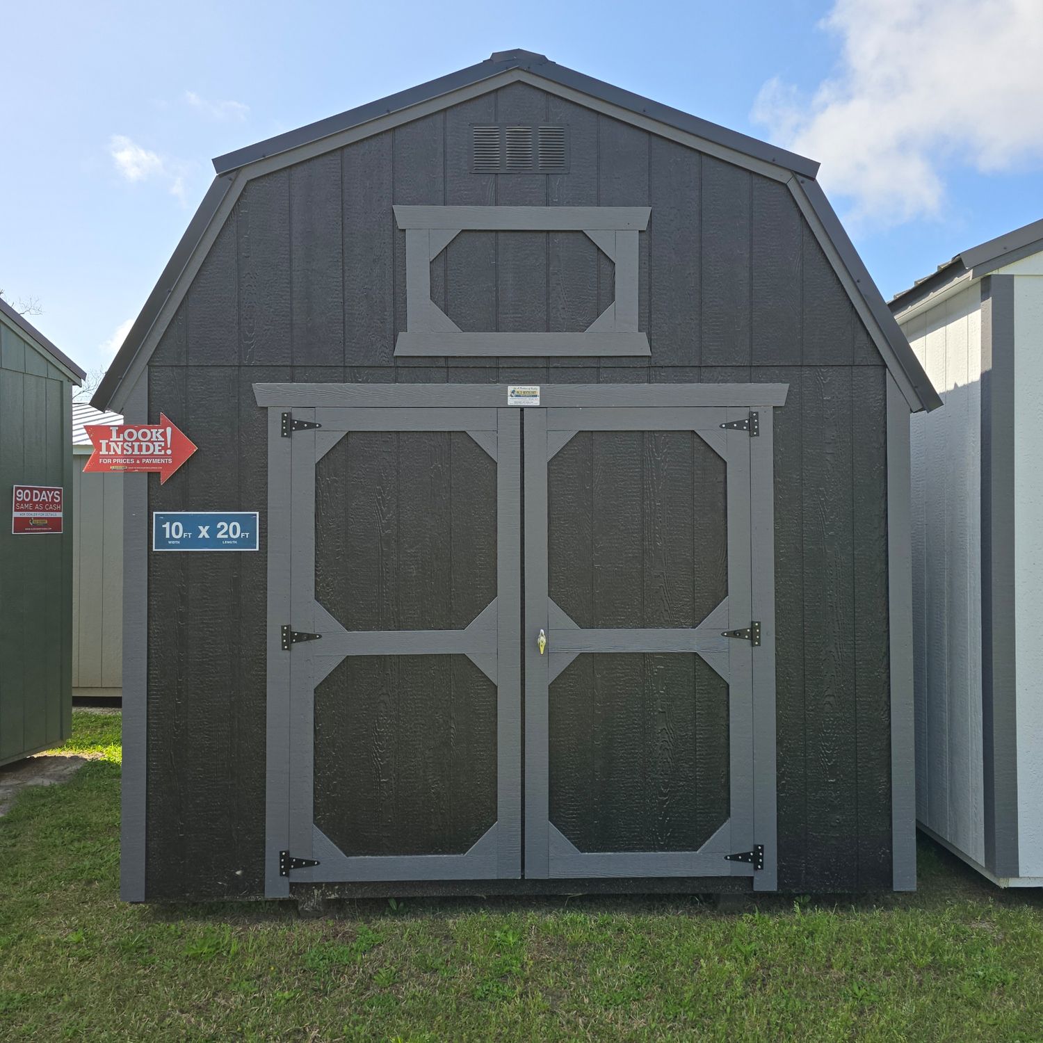 10x20 Lofted Barn Front Entrance