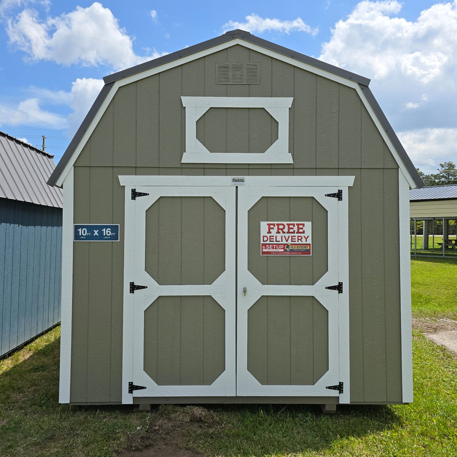 10x16 Lofted Barn-Front Entrance