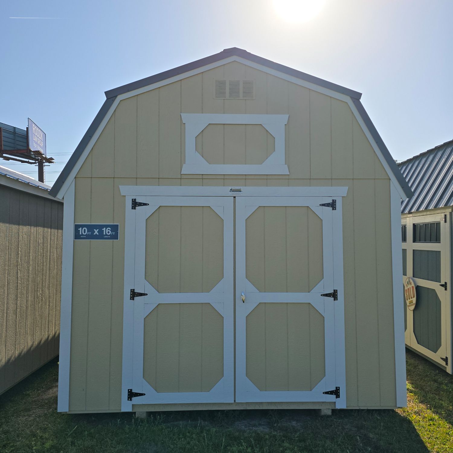 10x16 Lofted Barn-Front Entrance