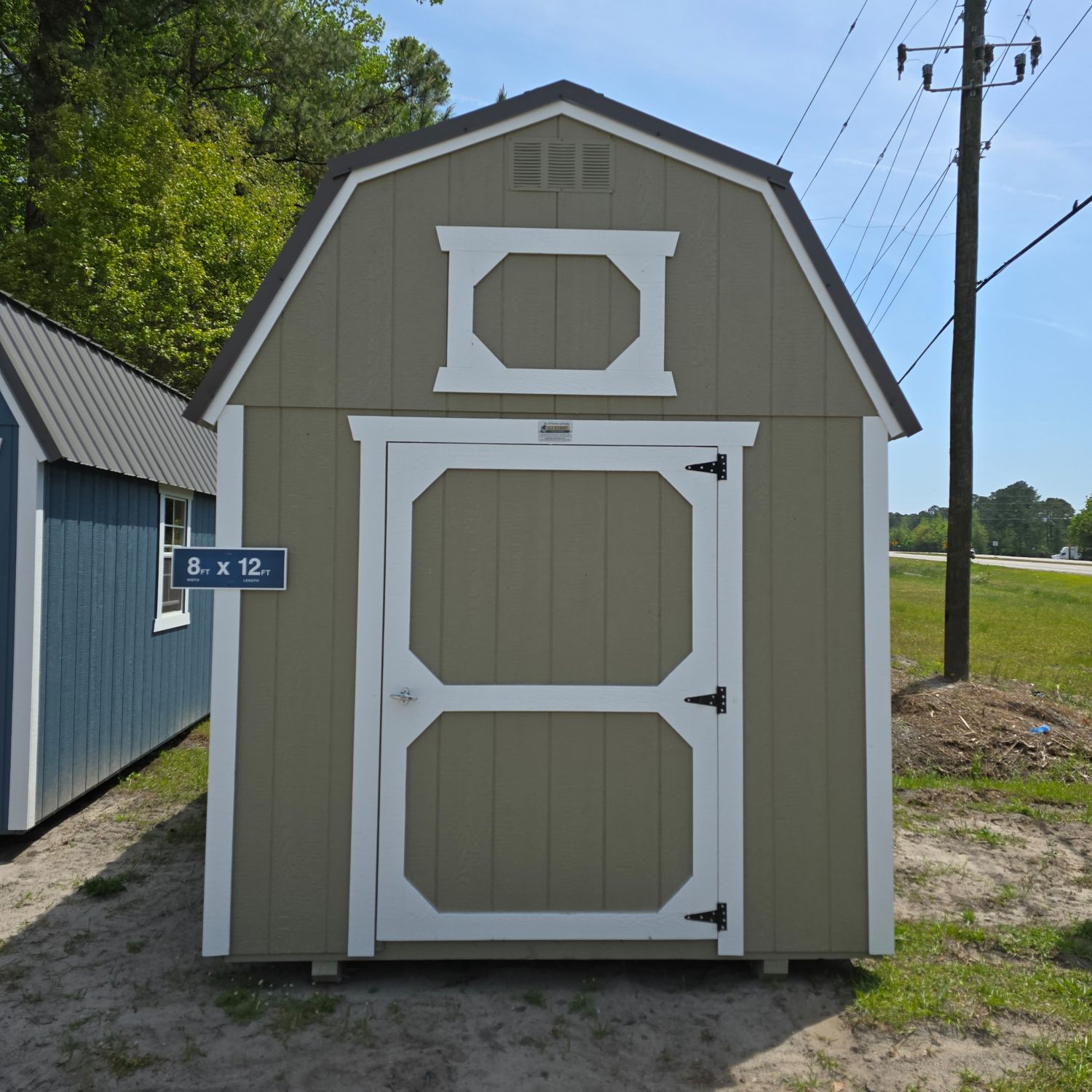 08x12 Lofted Barn-Front Entrance