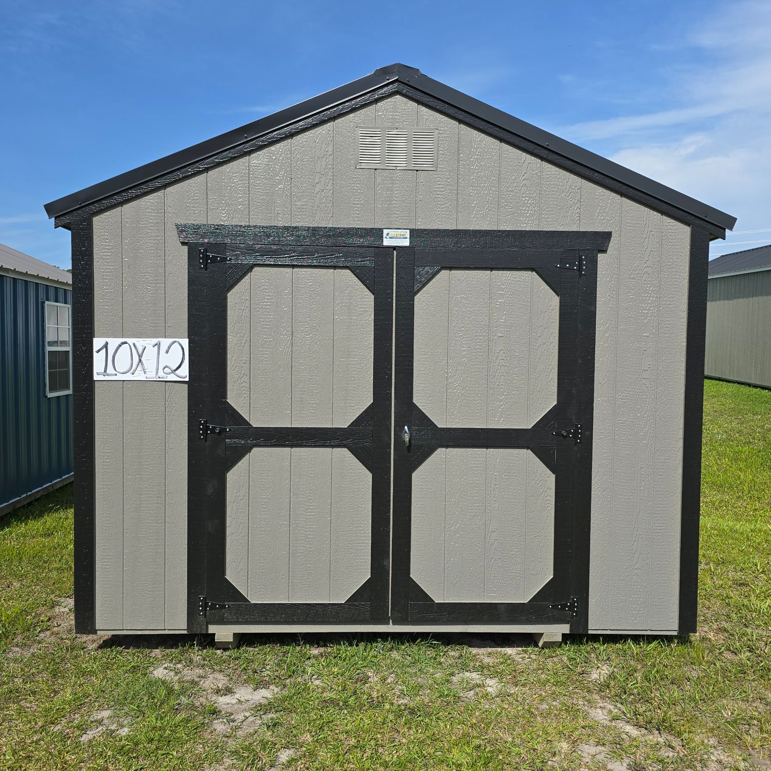 10x12 Utility Shed-Front Entrance