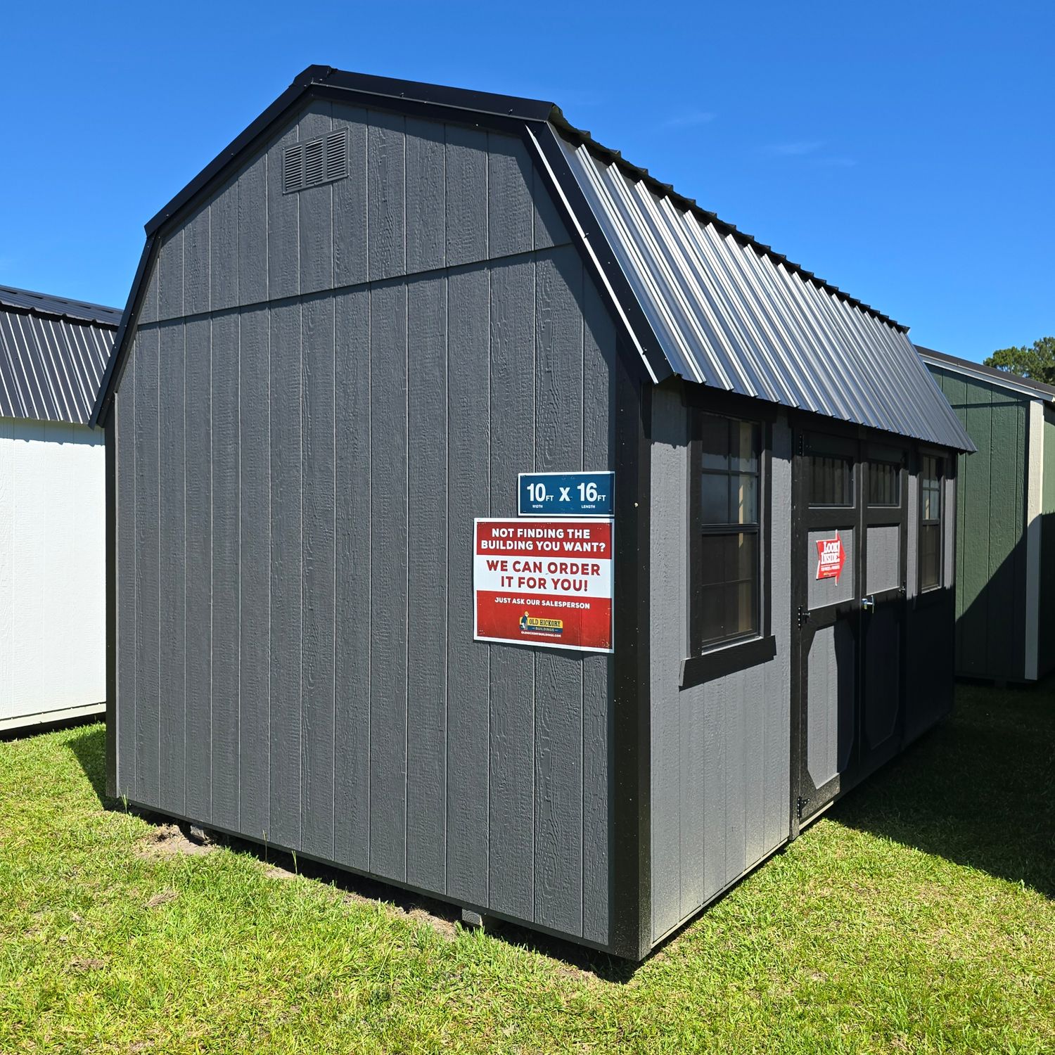 10x16 Lofted Barn-Side Entrance