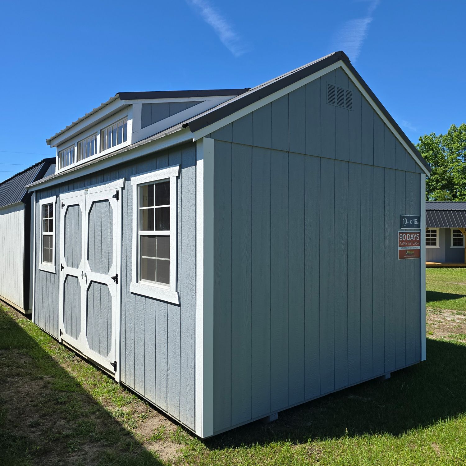 10x16 Utility Shed-Side Entrance