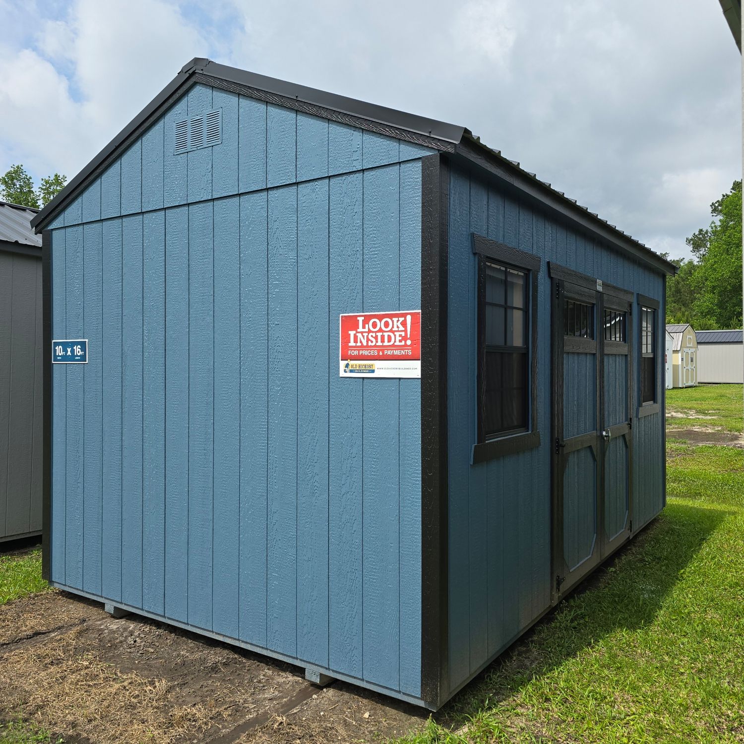 10x16 Utility Shed-Side Entrance