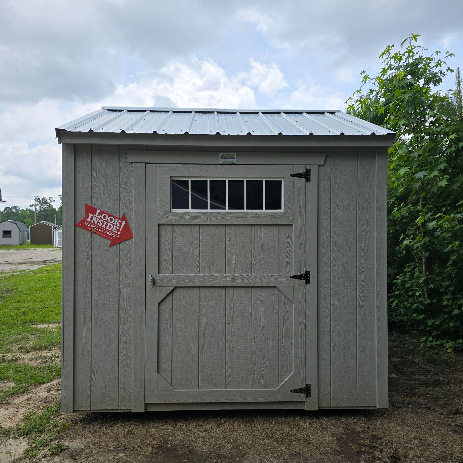 08x08 Utility Shed-Side Entrance