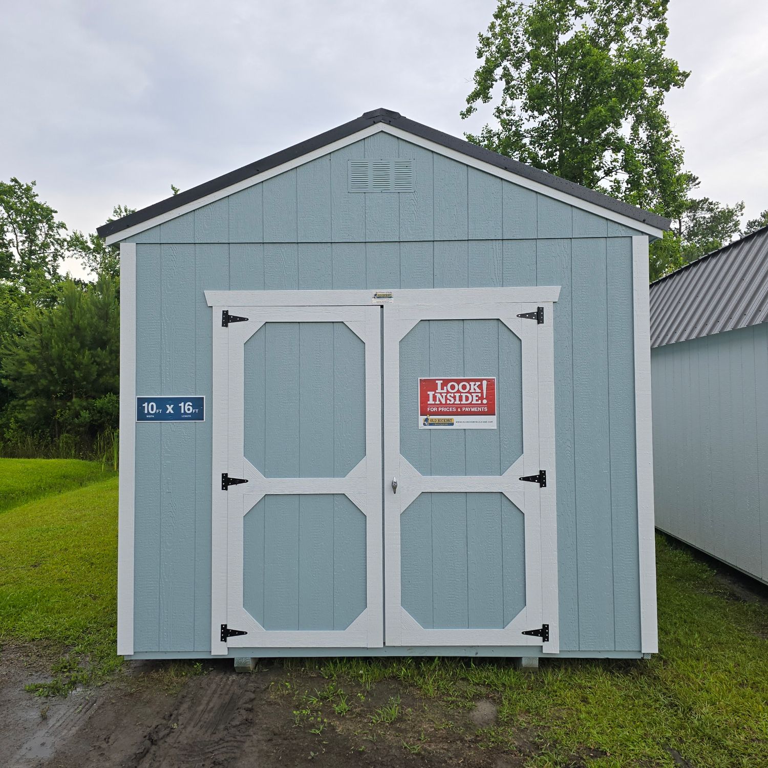 10x16 Utility Shed-Front Entrance