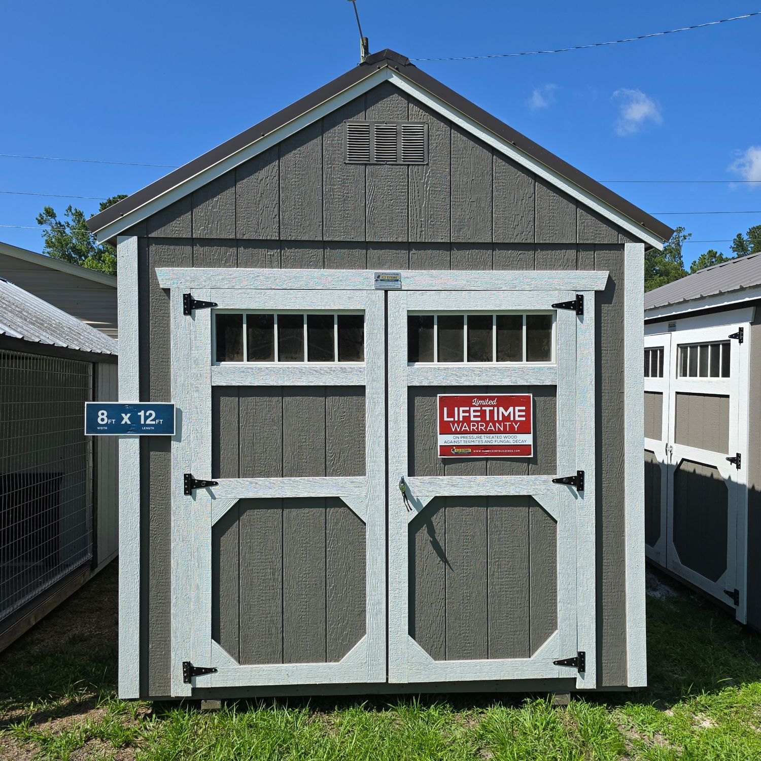 08x12 Utility Shed-Front Entrance