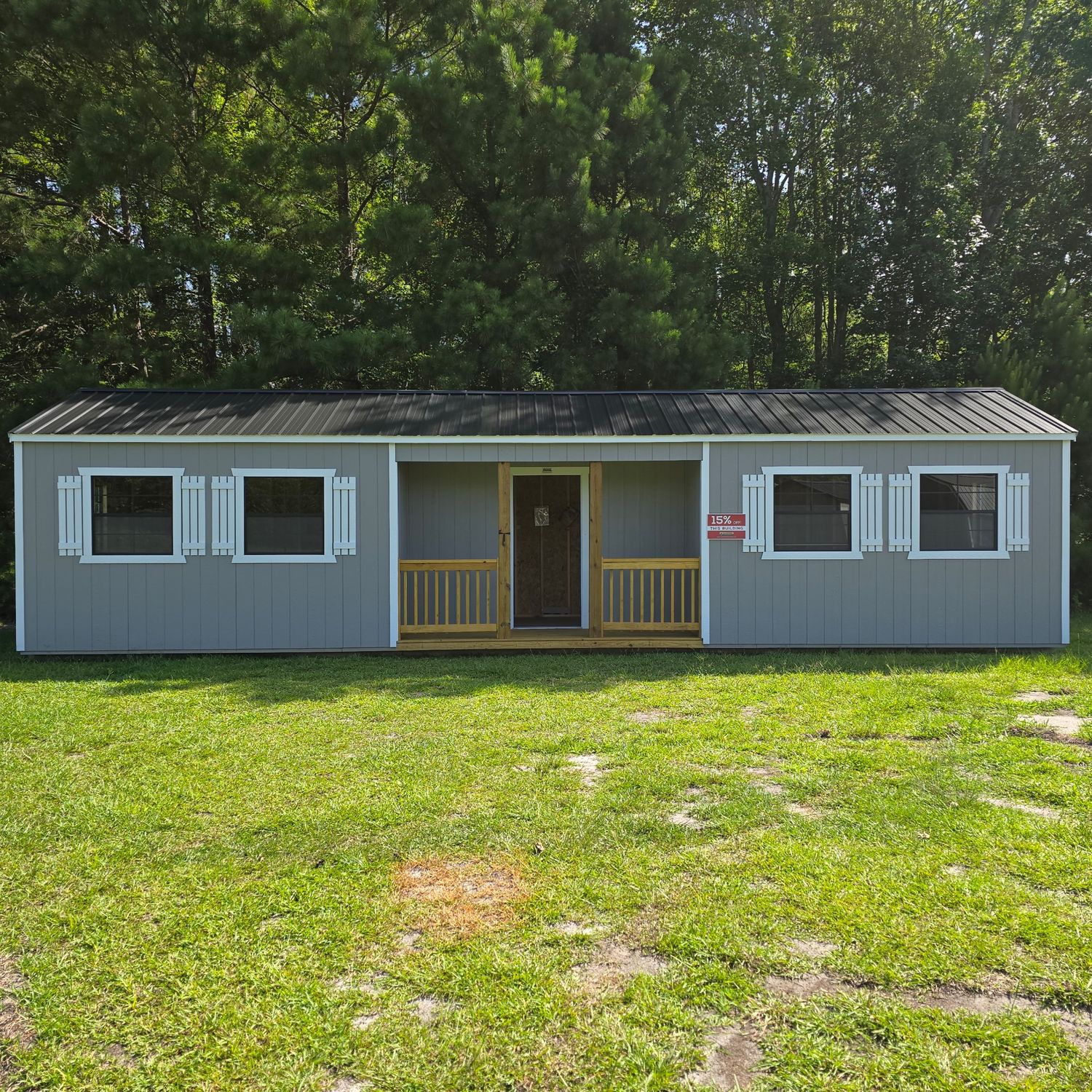 12x40 Utility Shed-Center Porch Package