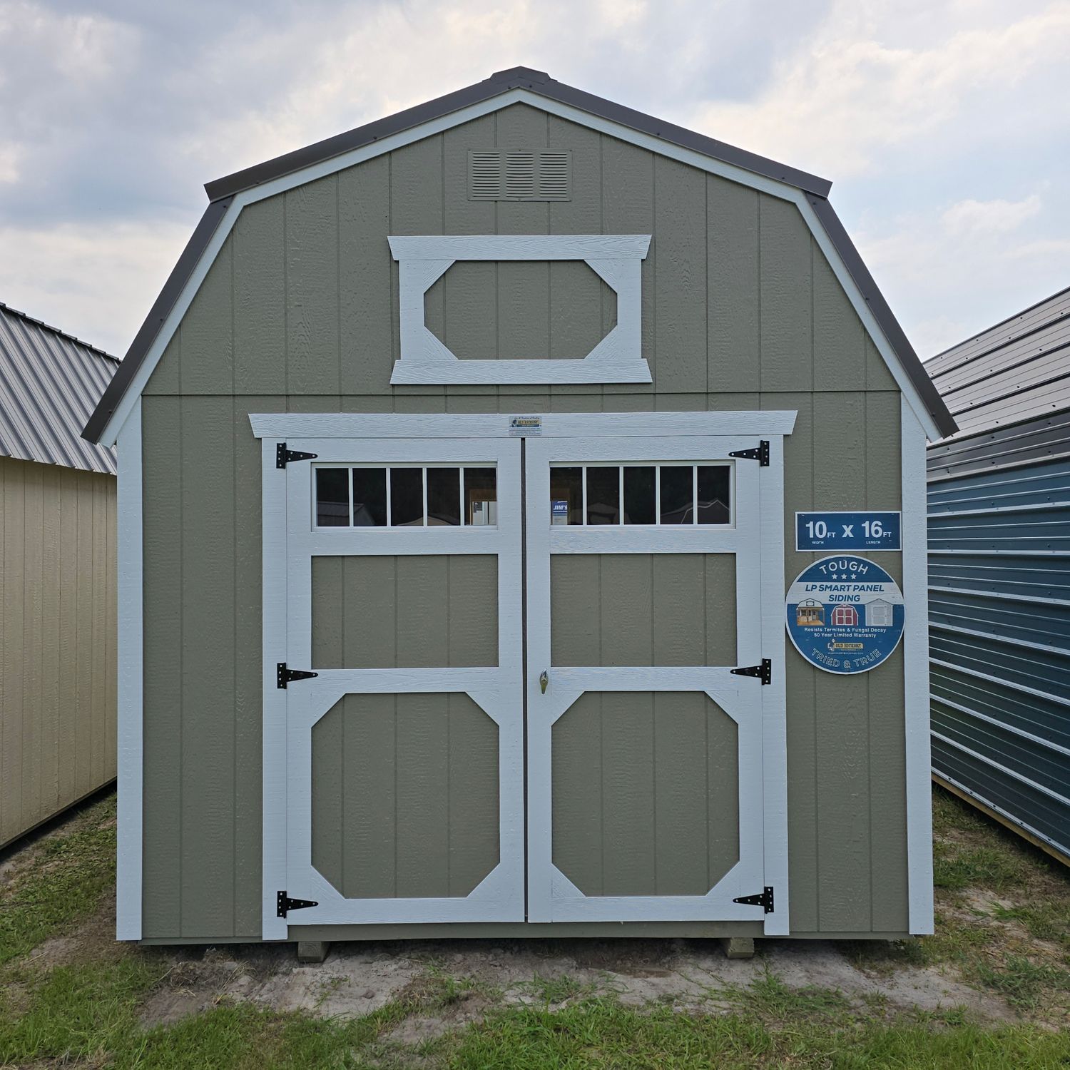 10x16 Lofted Barn-Front Entrance
