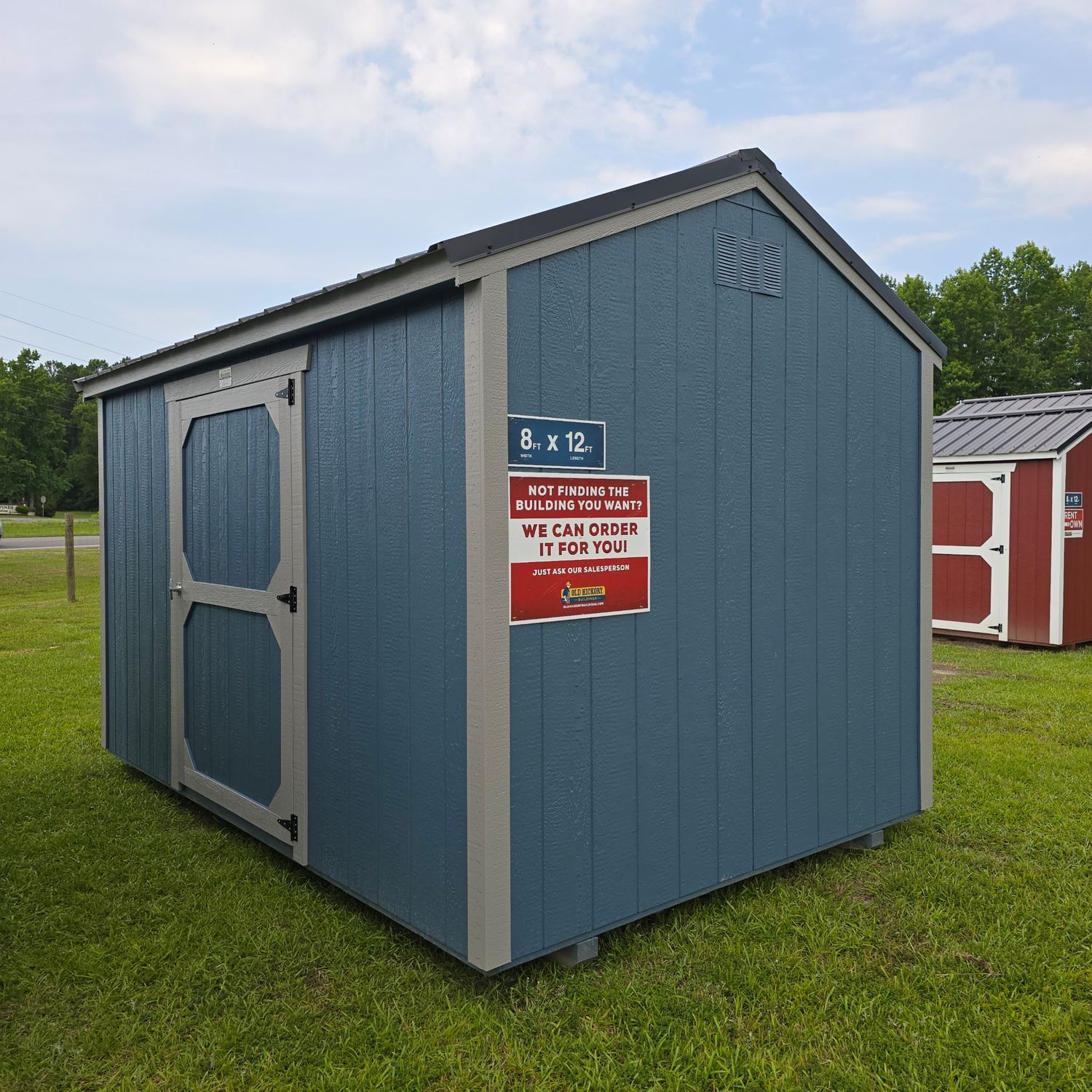 08x12 Utility Shed-Side Entrance