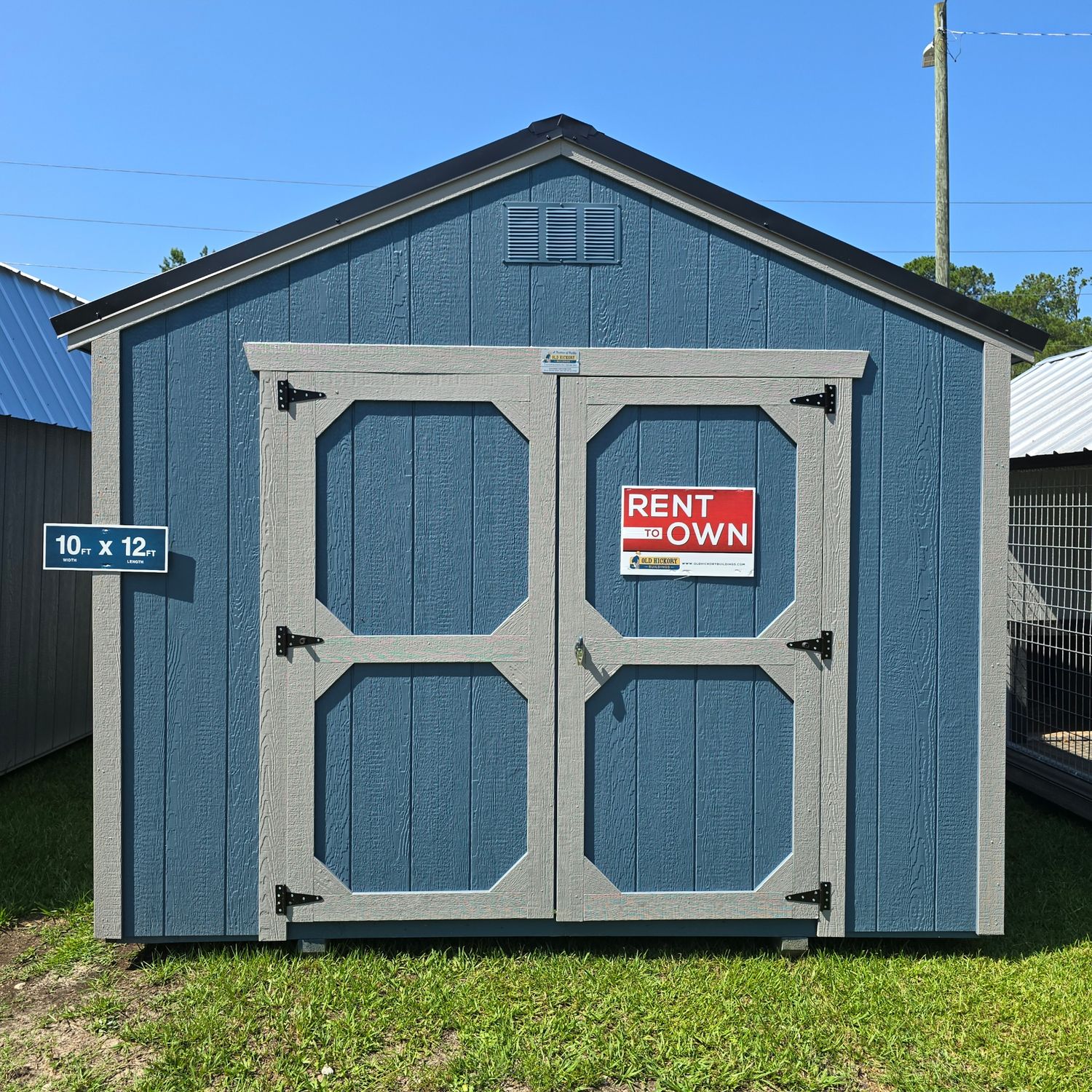 10x12 Utility Shed-Front Entrance