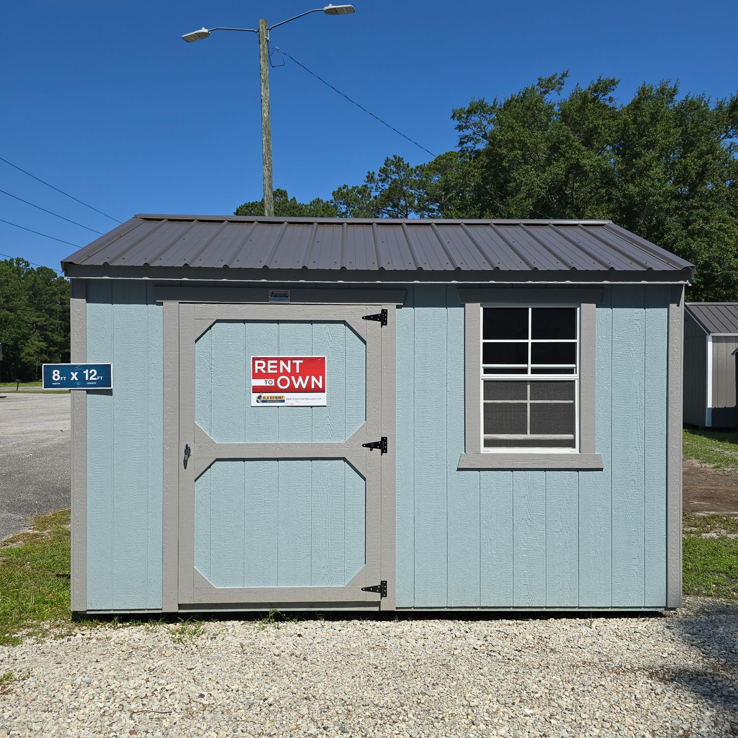 08x12 Utility Shed-Side Entrance