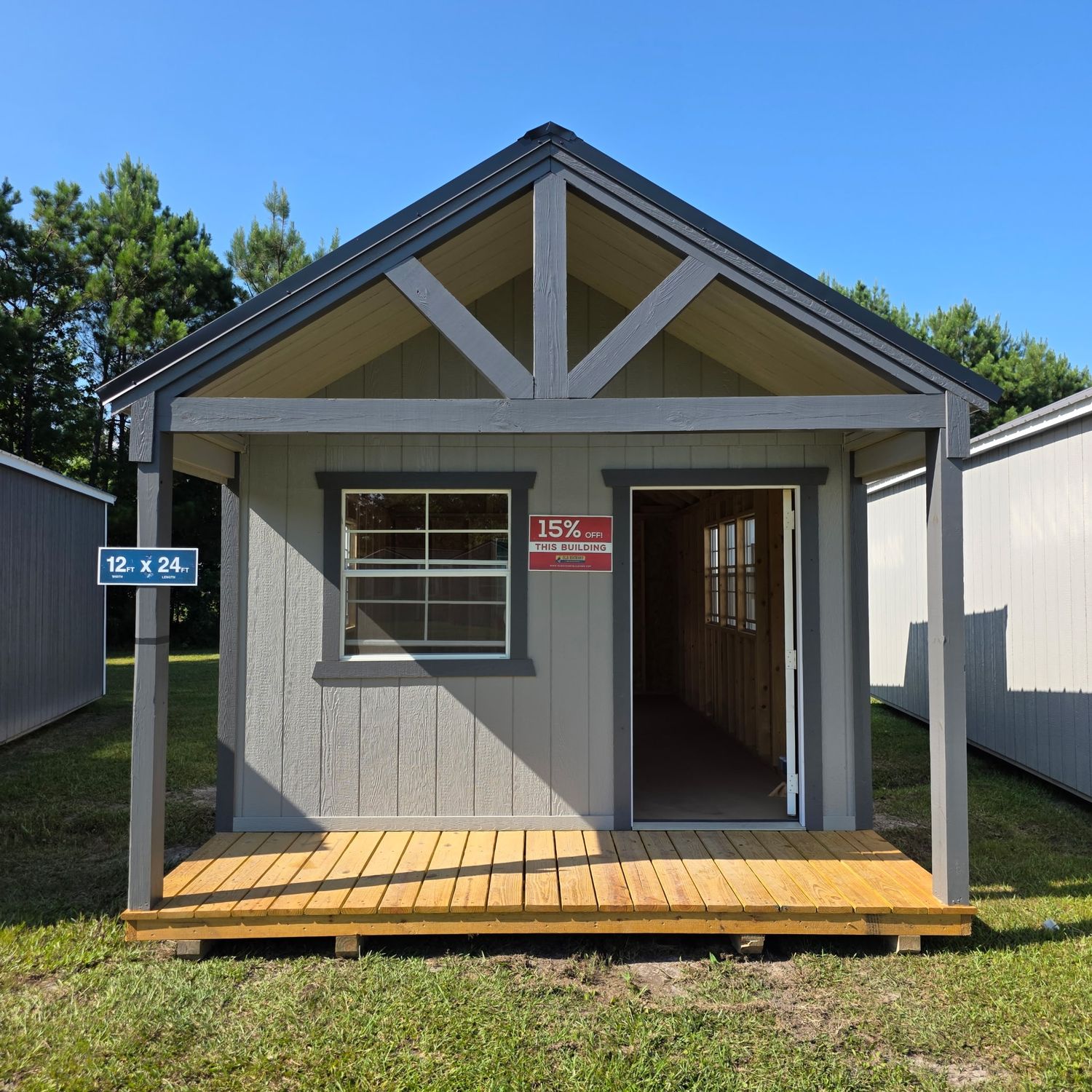 12x24 Utility Shed-Playhouse/Shed Dormer/Vaulted Gable Pkg.