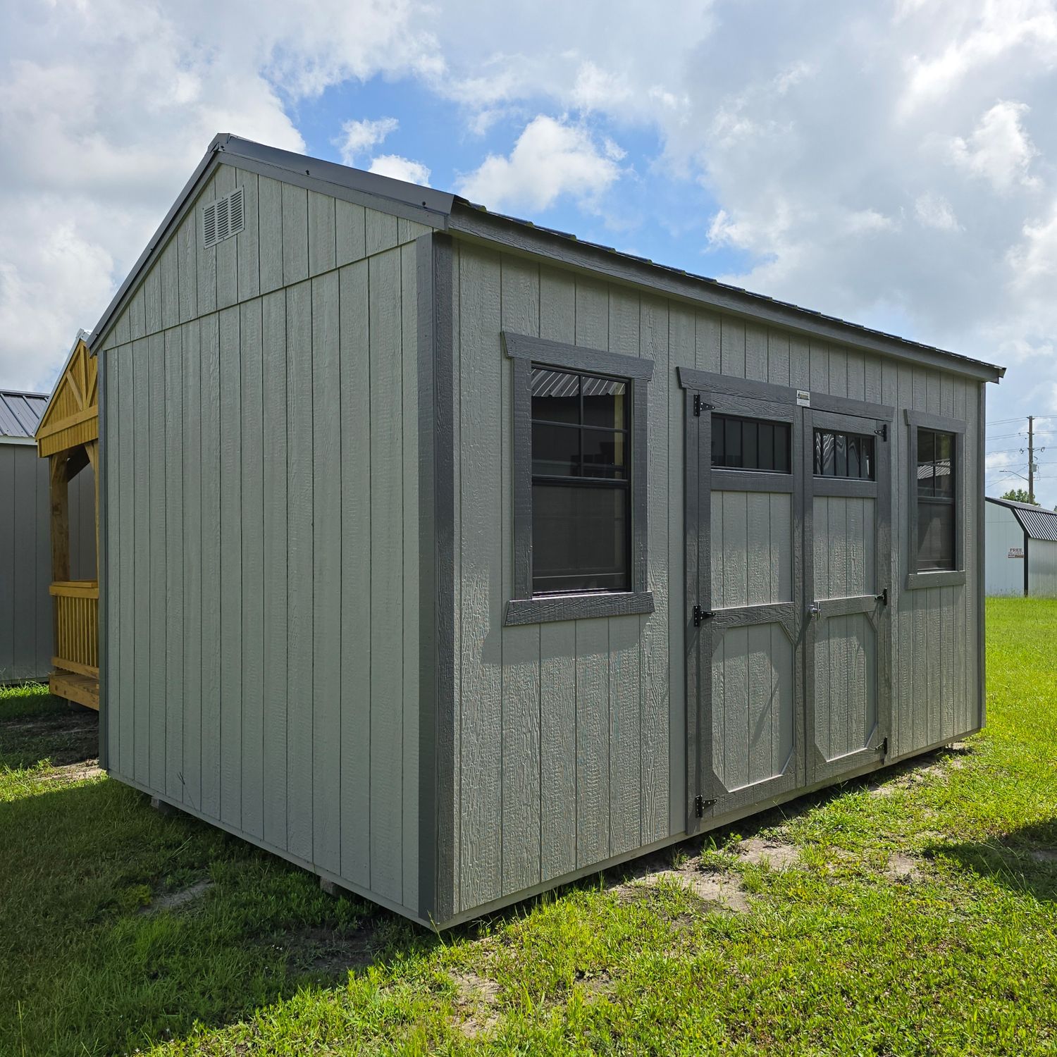 10x16 Utility Shed-Side Entrance