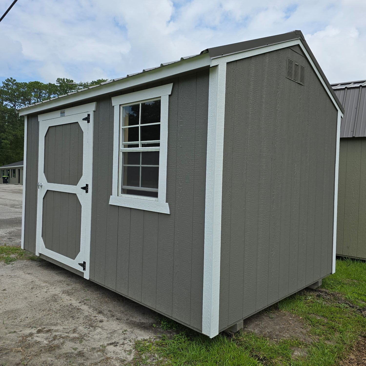 08x12 Utility Shed-Side Entrance
