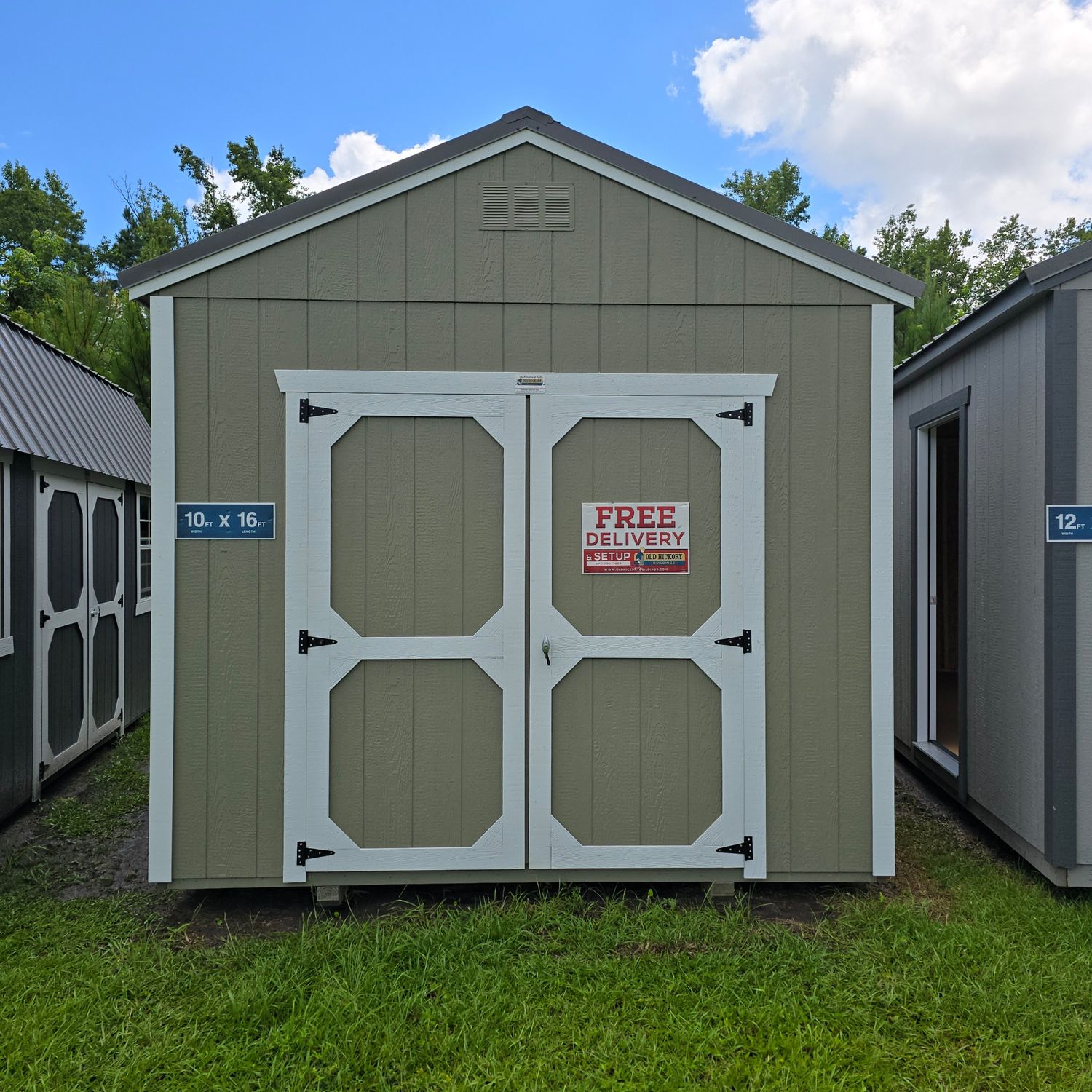 10x16 Utility Shed-Front Entrance