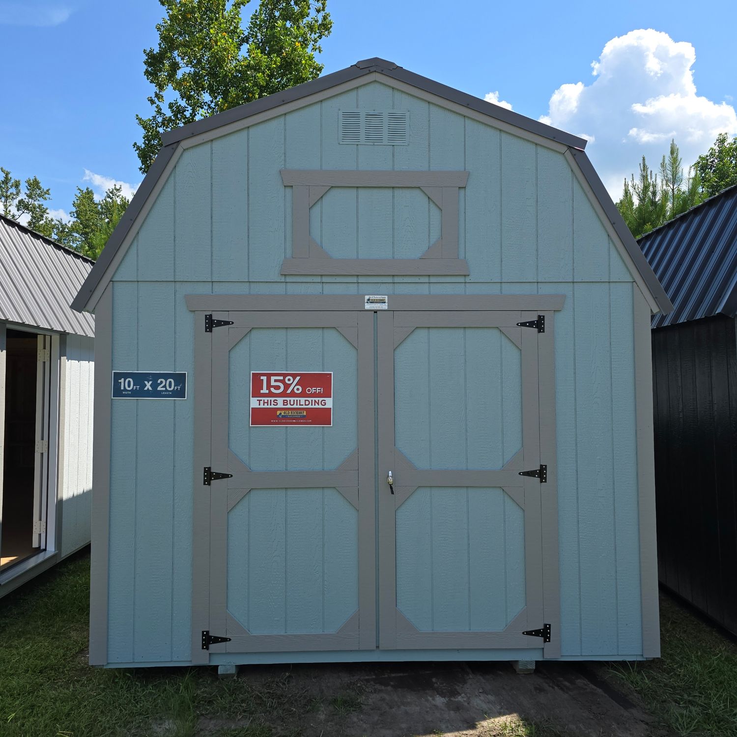 10x20 Lofted Barn-Front Entrance