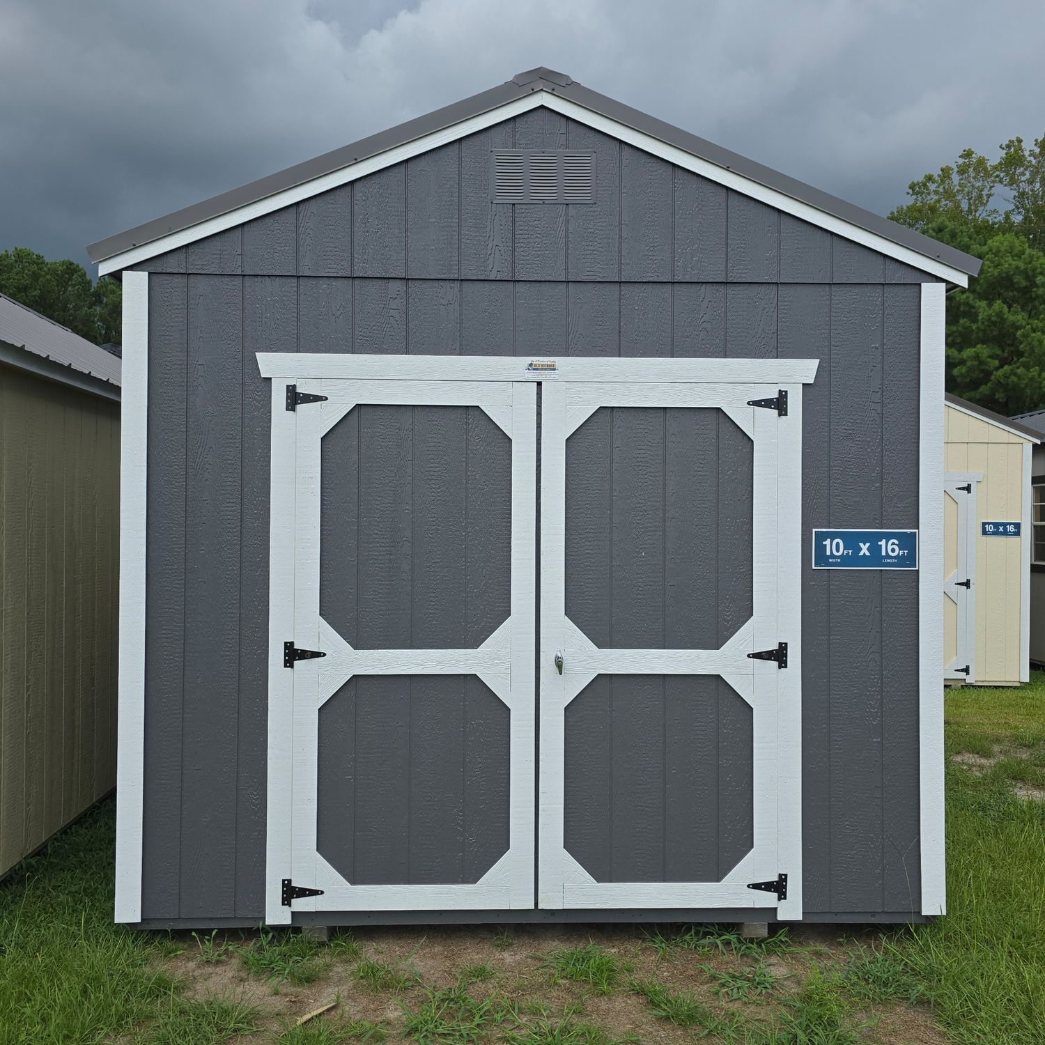 10x16 Utility Shed-Front Entrance