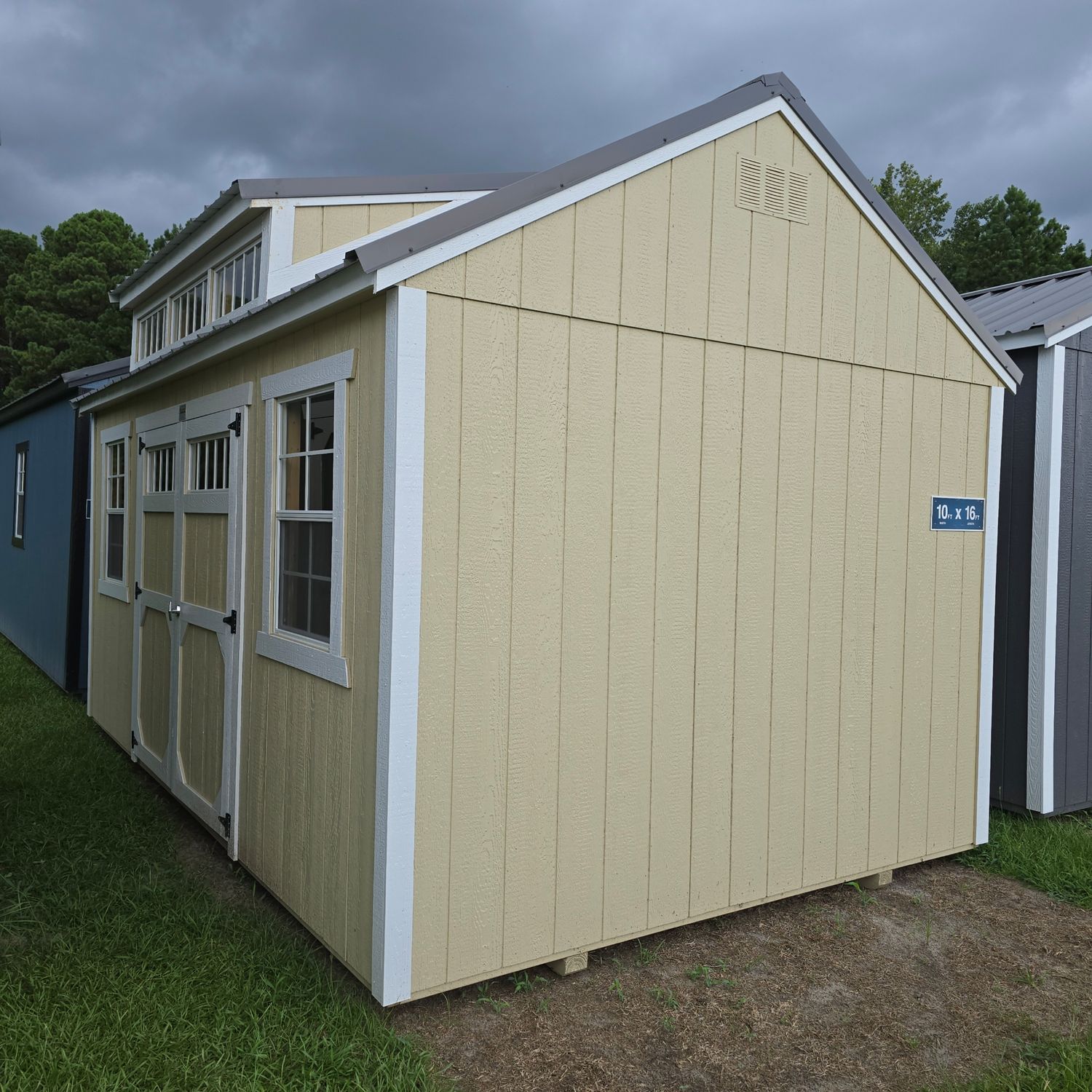10x16 Utility Shed-Side Entrance
