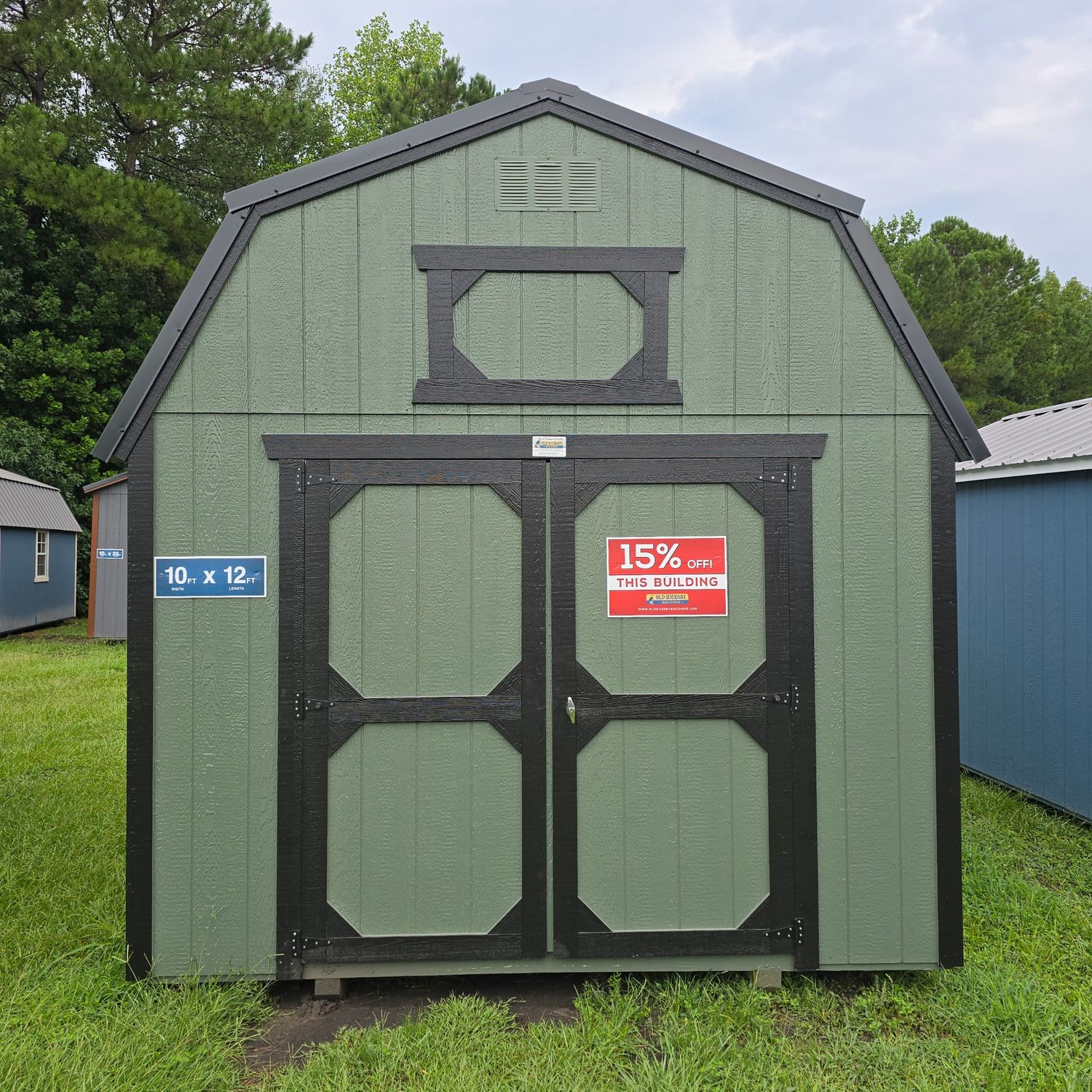 10x12 Lofted Barn-Front Entrance