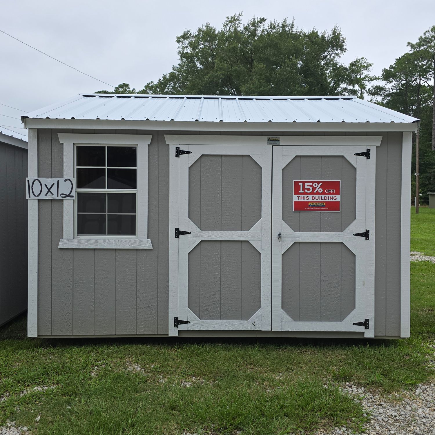10x12 Utility Shed-Side Entrance