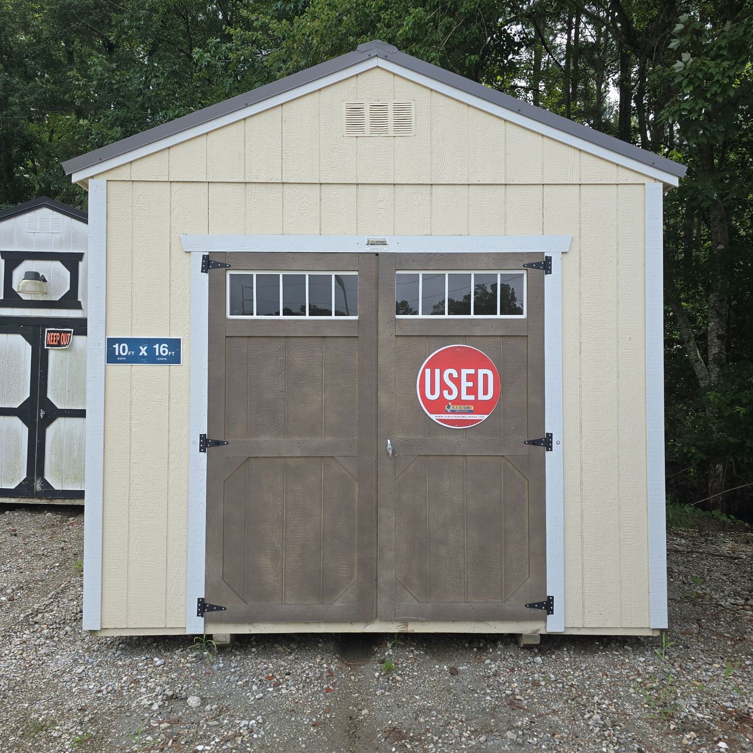10x16 Utility Shed-Front Entrance