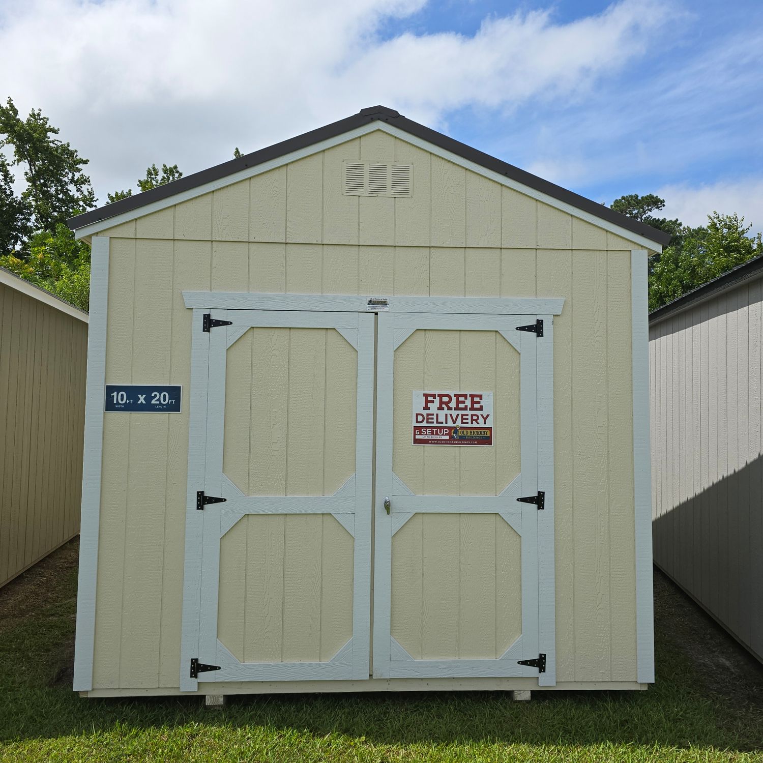 10x20 Utility Shed-Front Entrance