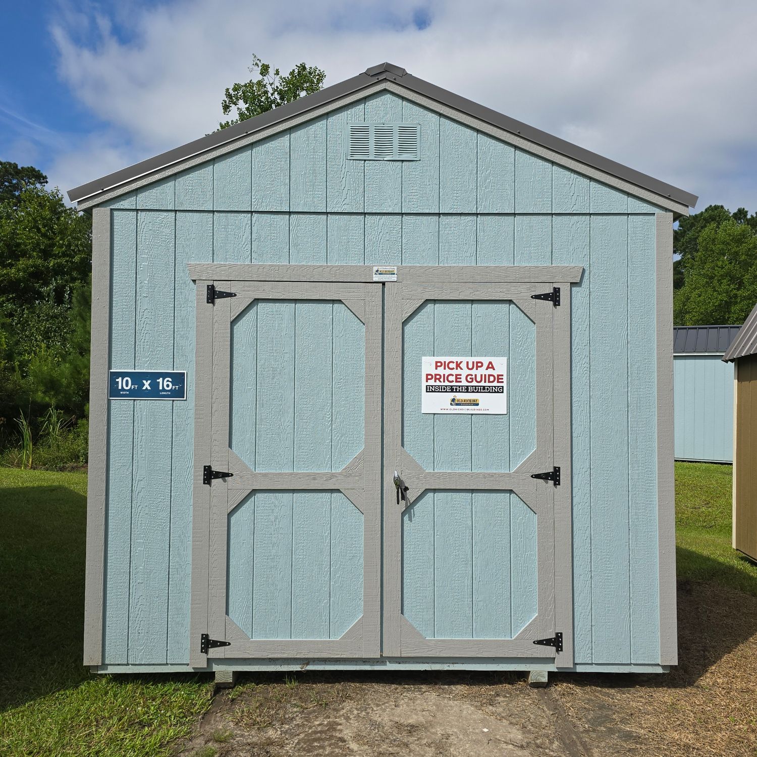 10x16 Utility Shed-Front Entrance