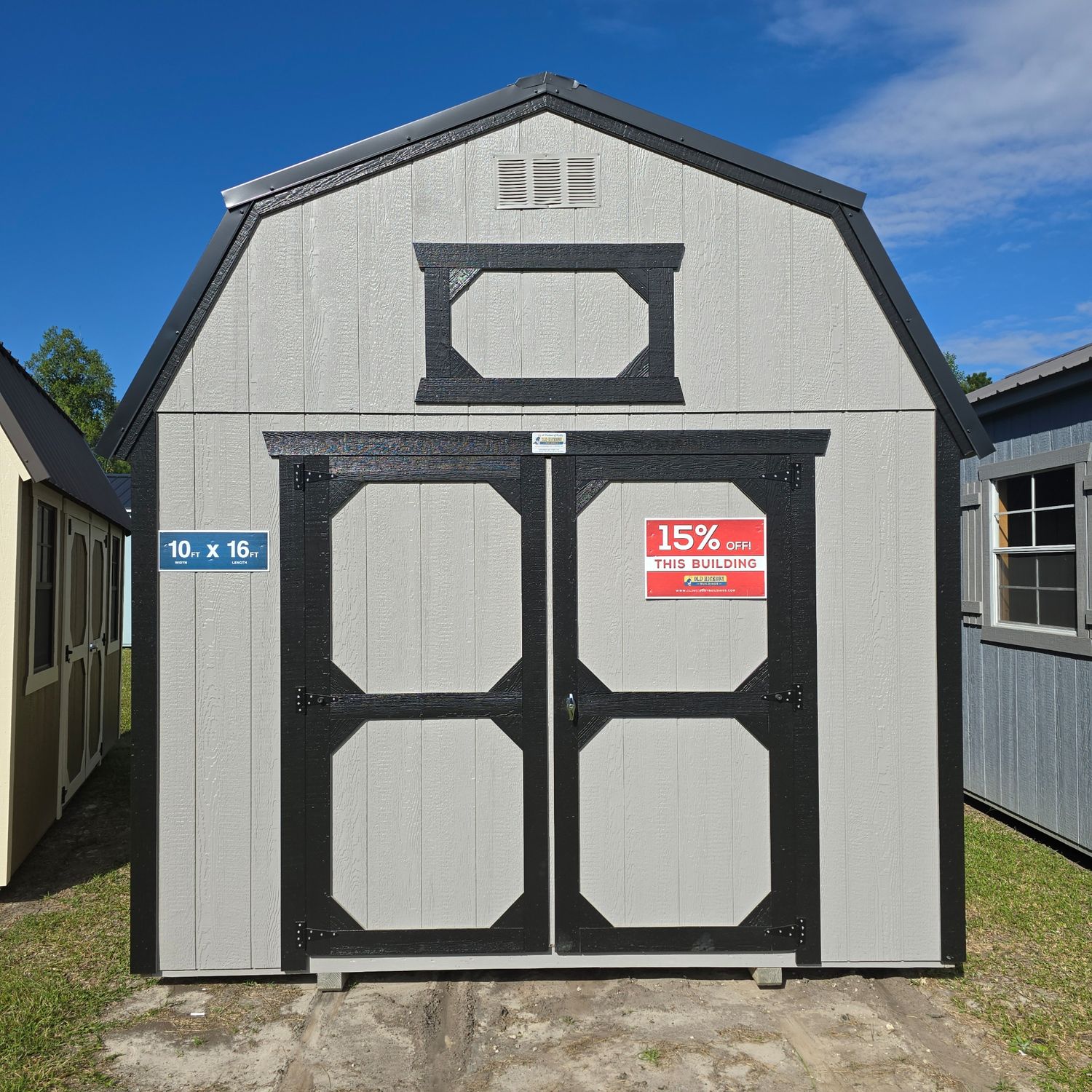 10x16 Lofted Barn-Front Entrance