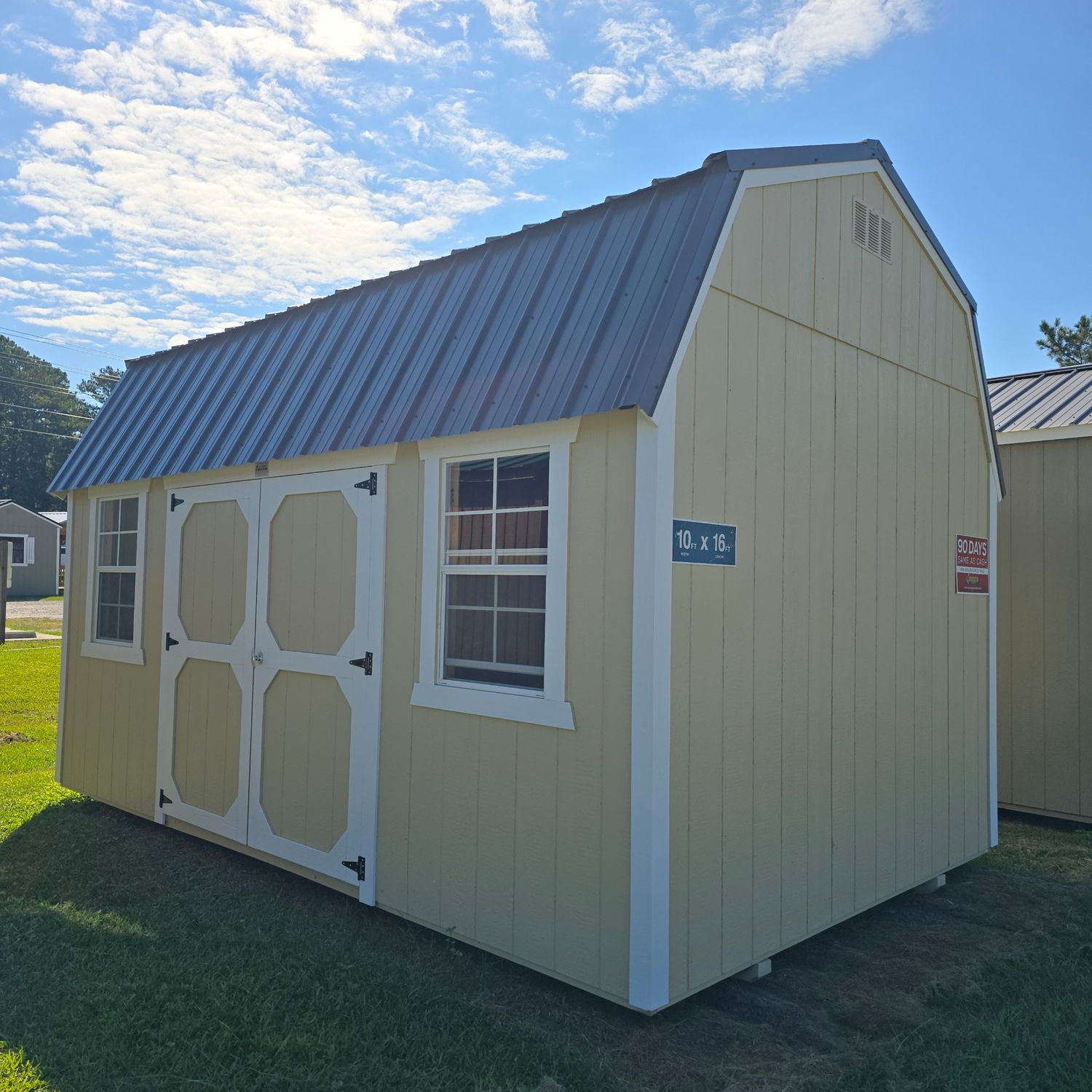 10x16 Lofted Barn-Side Entrance