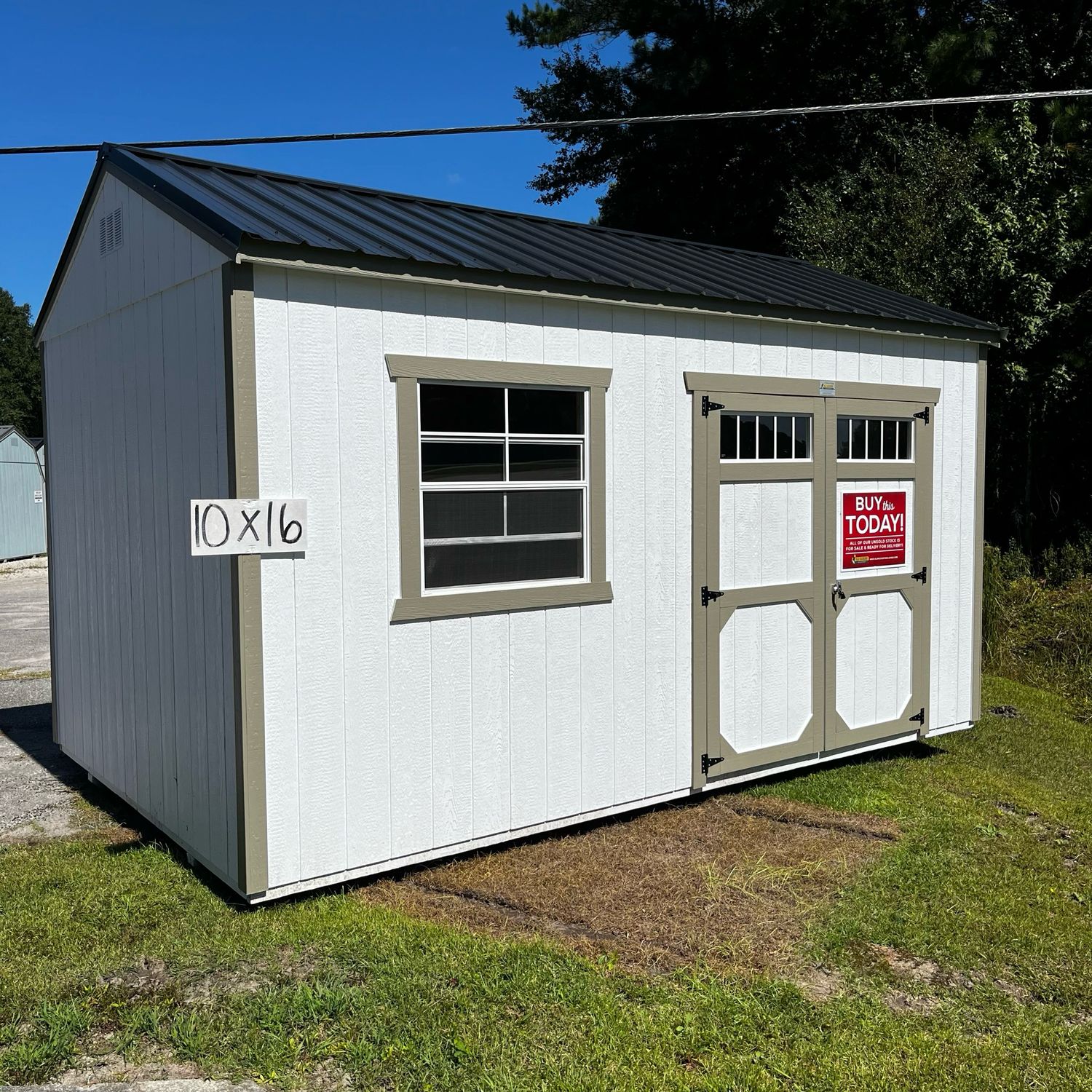 10x16 Utility Shed - Side Entrance 10x16 Utility Shed - Side Entrance