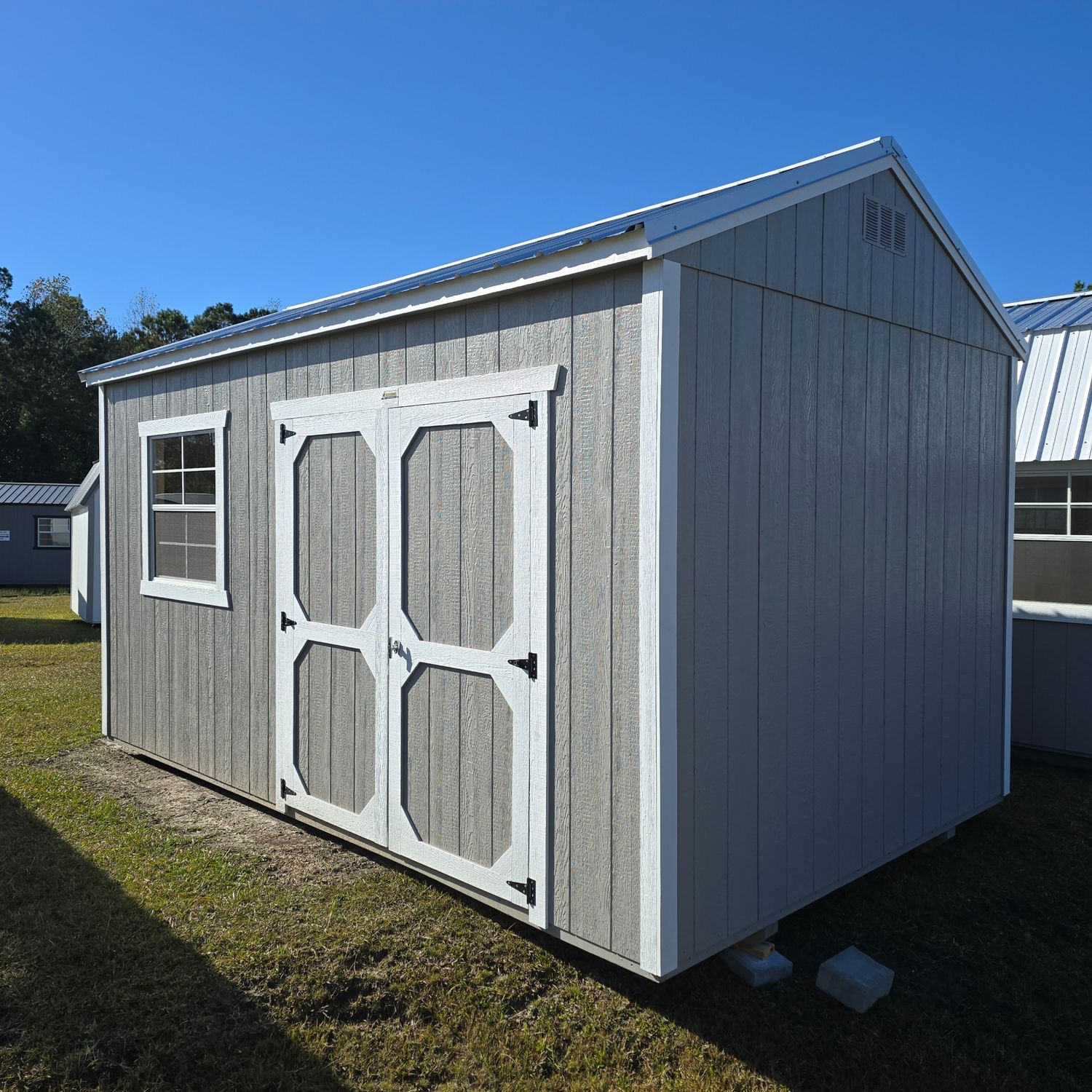 10x16 Utility Shed-Side Entrance
