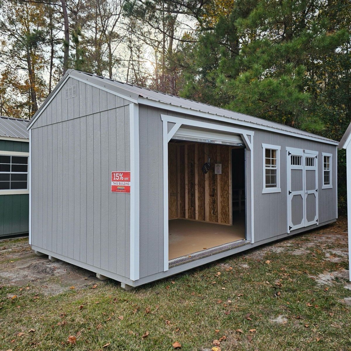 12x28 Utility Shed - Side Entrance
