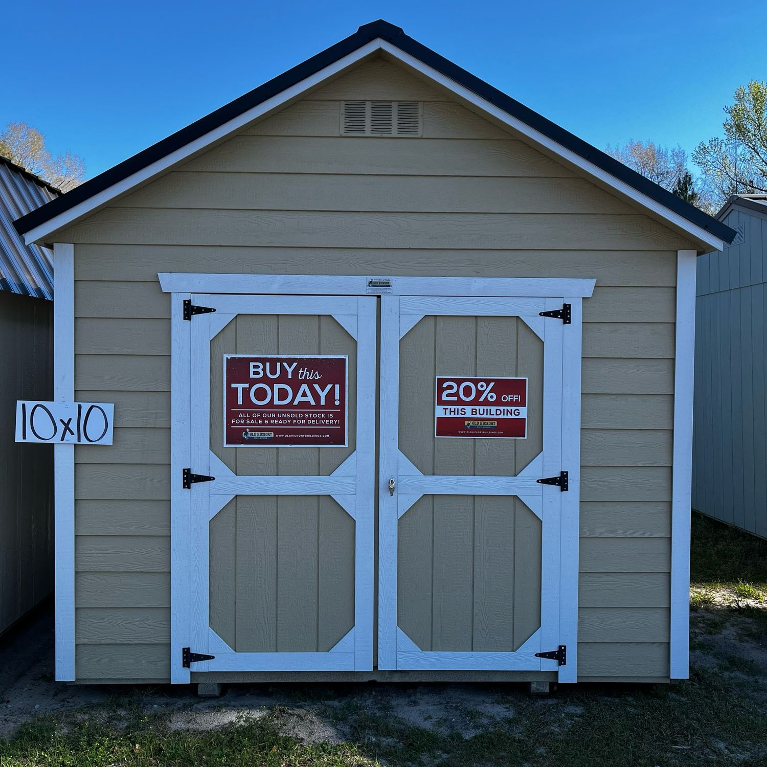 10x10 Utility Shed - Front Entrance