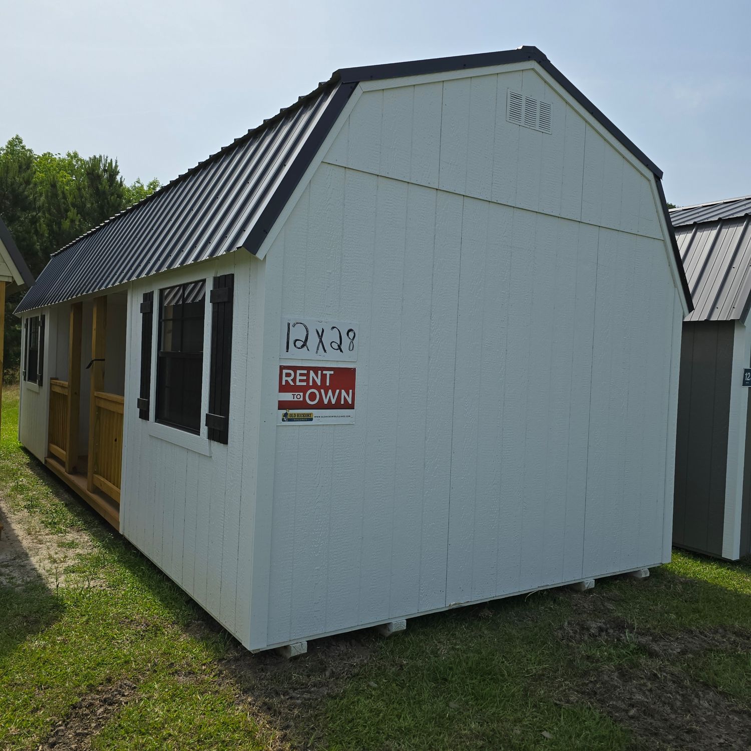 12x28 Lofted Barn-Center Porch Package 12x28 Lofted Barn-Center Porch Package