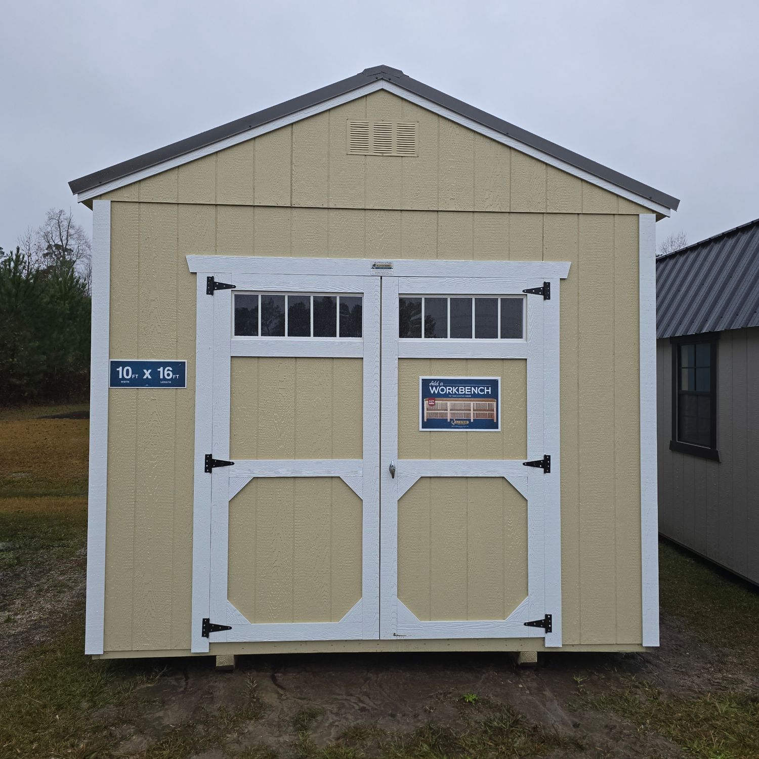 10x16 Utility Shed-Front Entrance