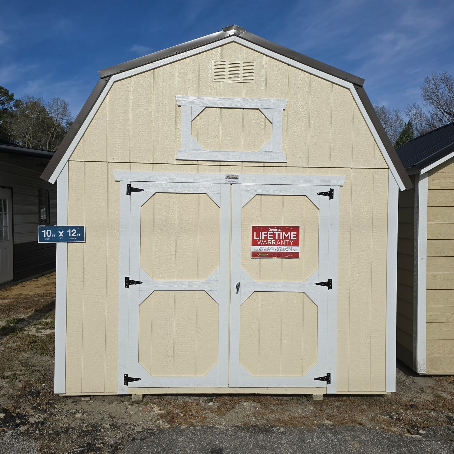 10x12 Lofted Barn-Front Entrance