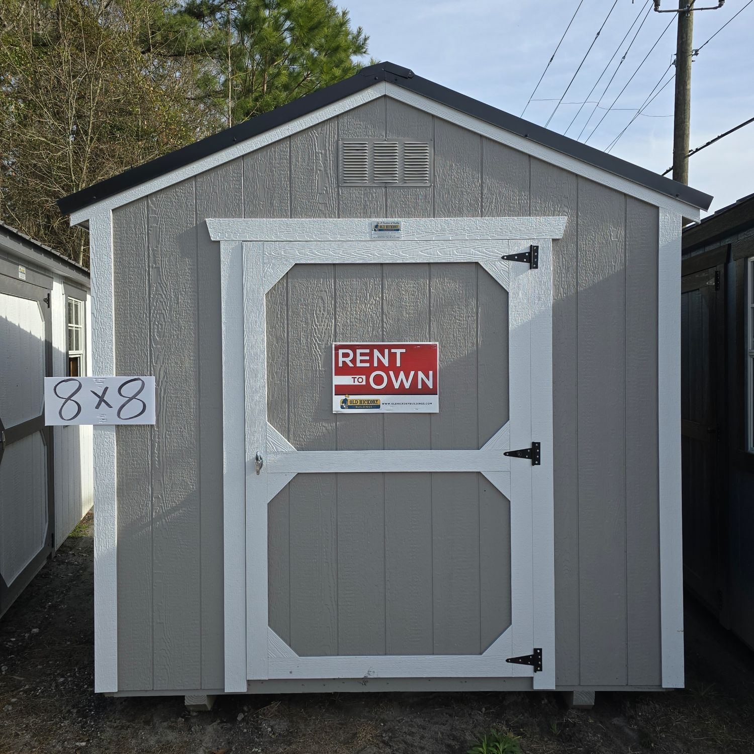 08x08 Utility Shed-Front Entrance