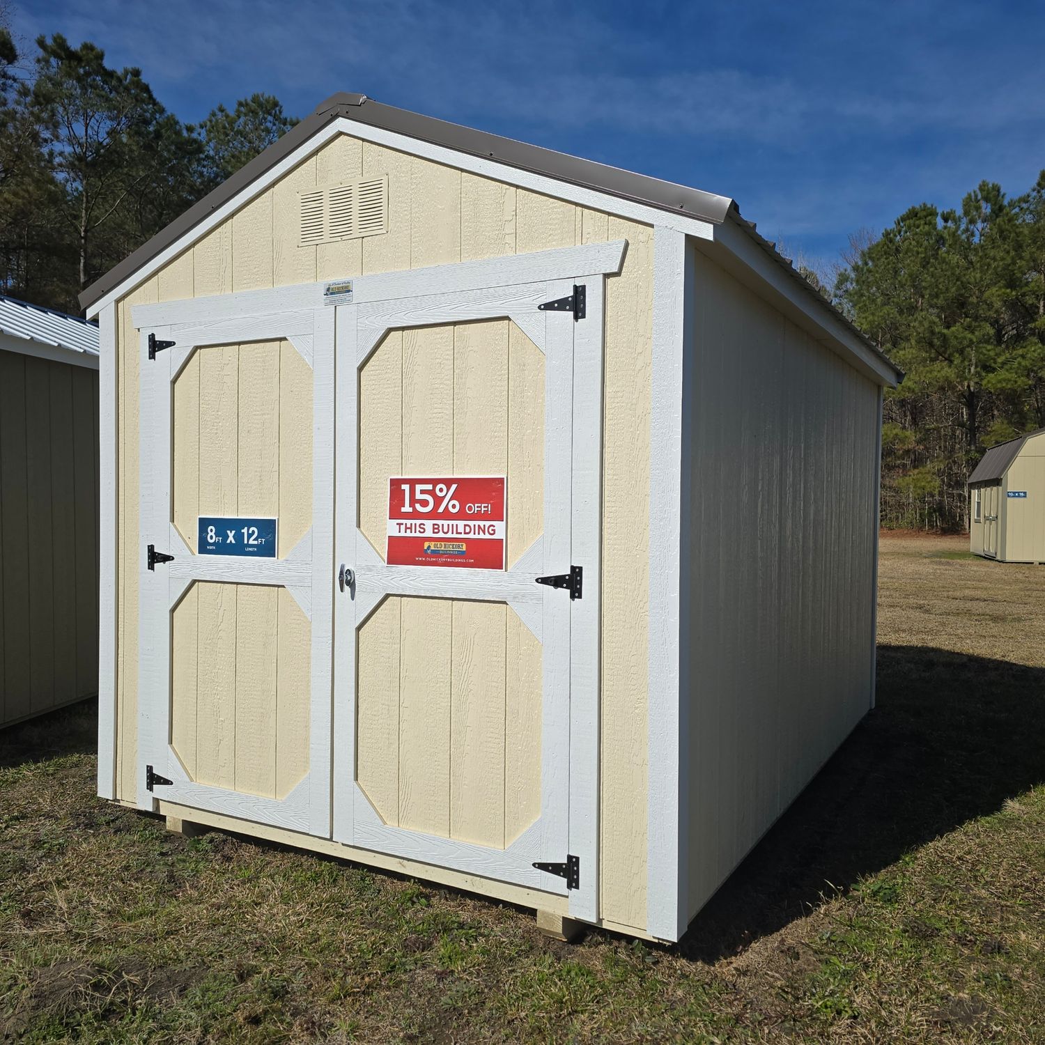 08x12 Utility Shed-Front Entrance