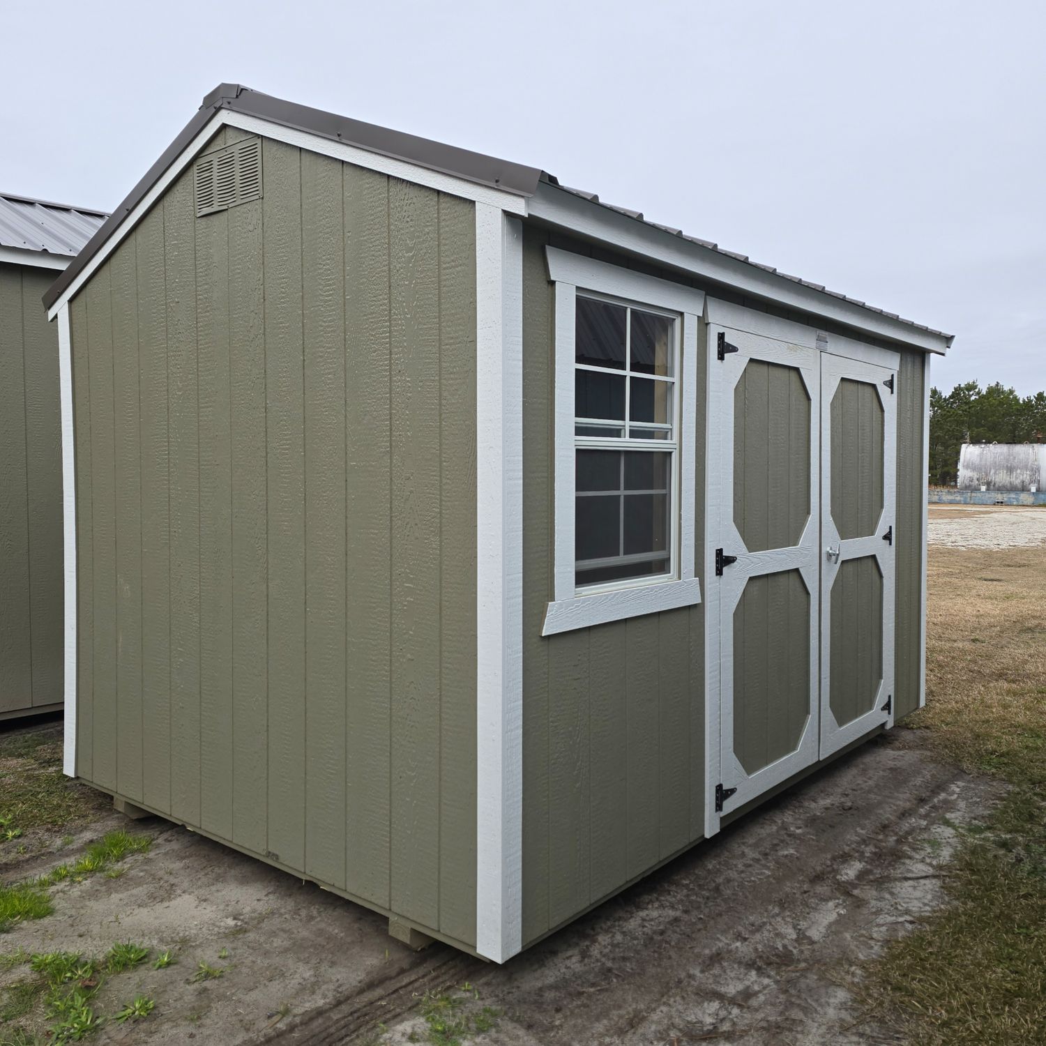 08x12 Utility Shed-Side Entrance