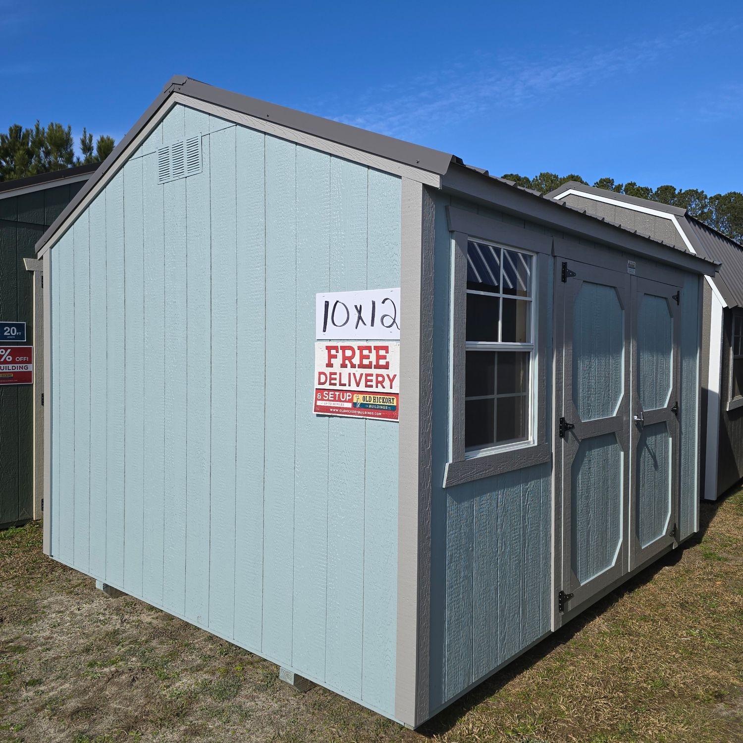 10x12 Utility Shed-Side Entrance