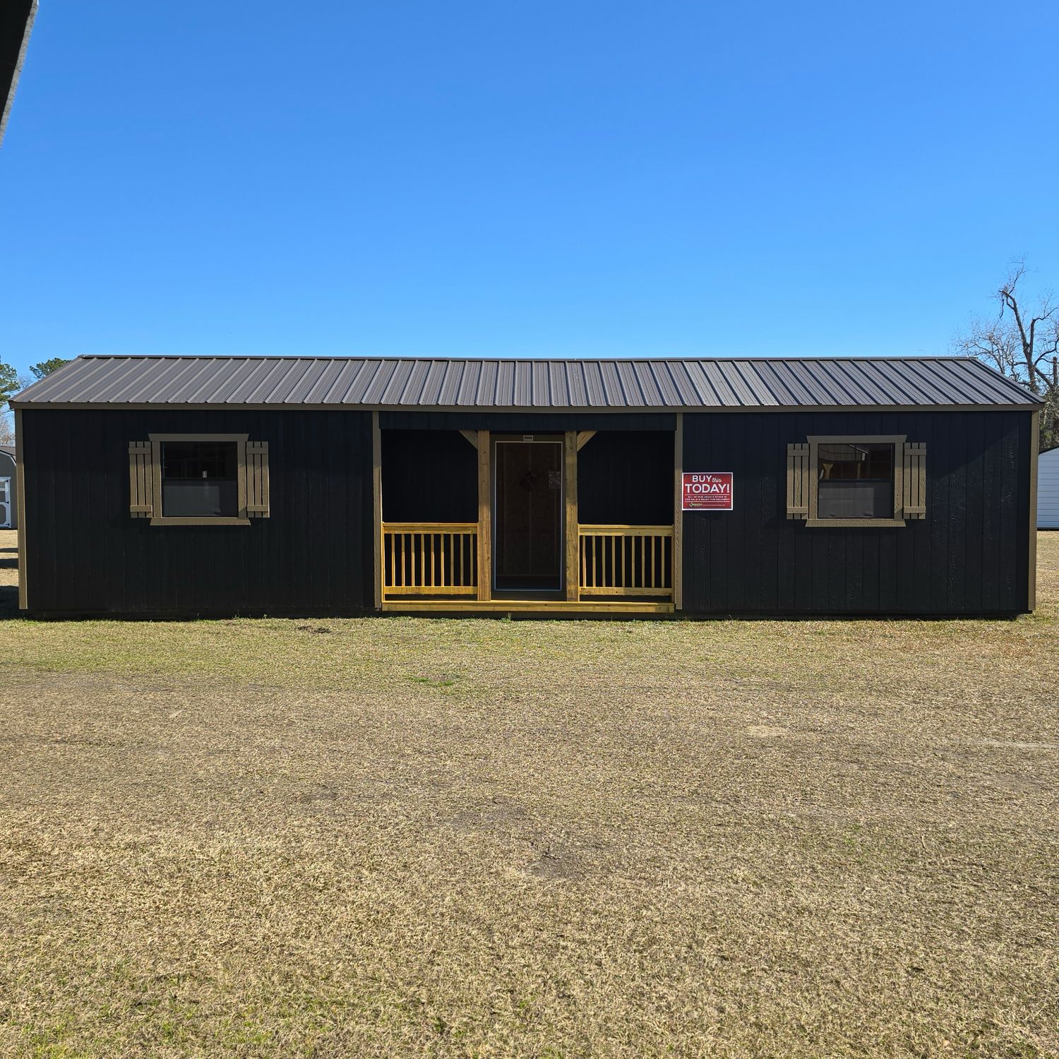 12x40 Utility Shed-Center Porch Package
