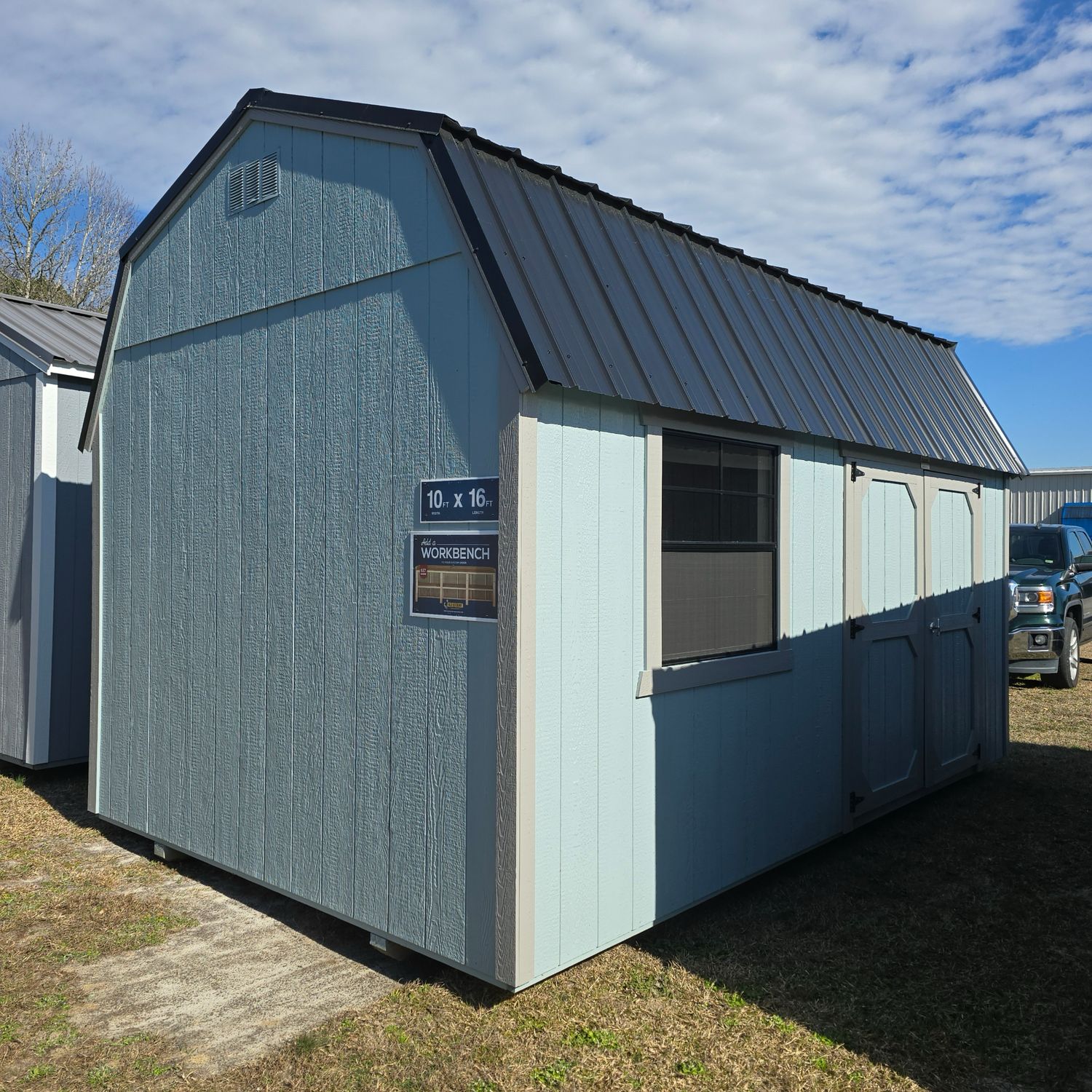 10x16 Lofted Barn-Side Entrance