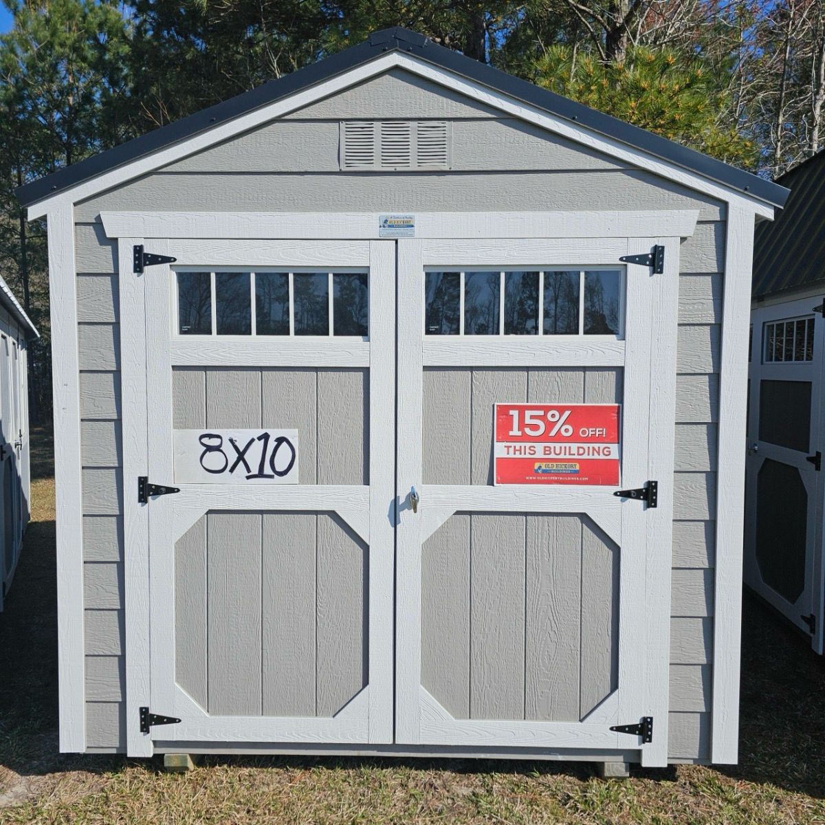 08x10 Utility Shed-Front Entrance