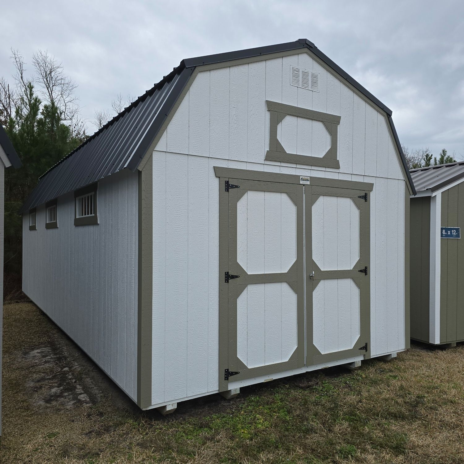 12x28 Lofted Barn-Front Entrance