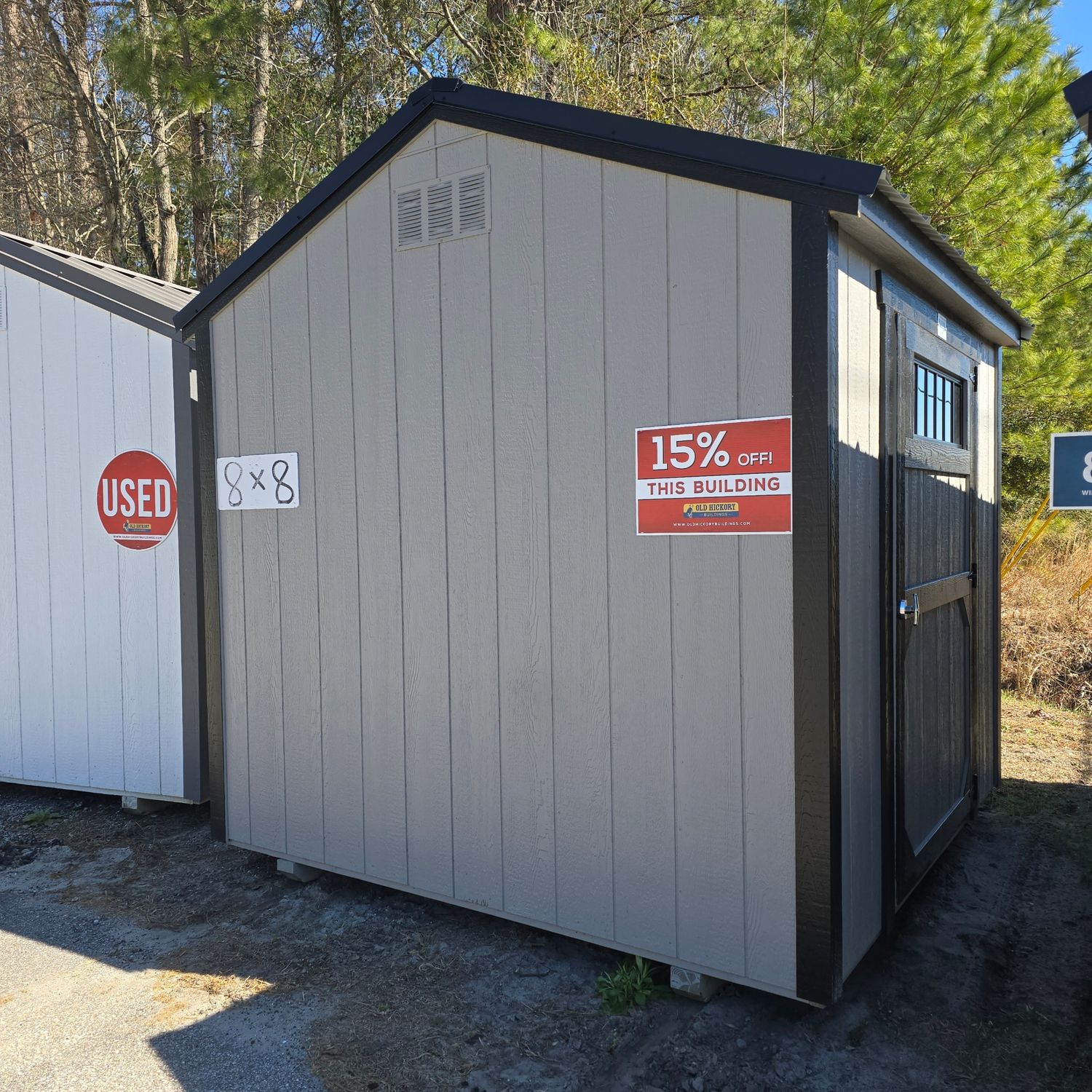08x08 Utility Shed-Front Entrance
